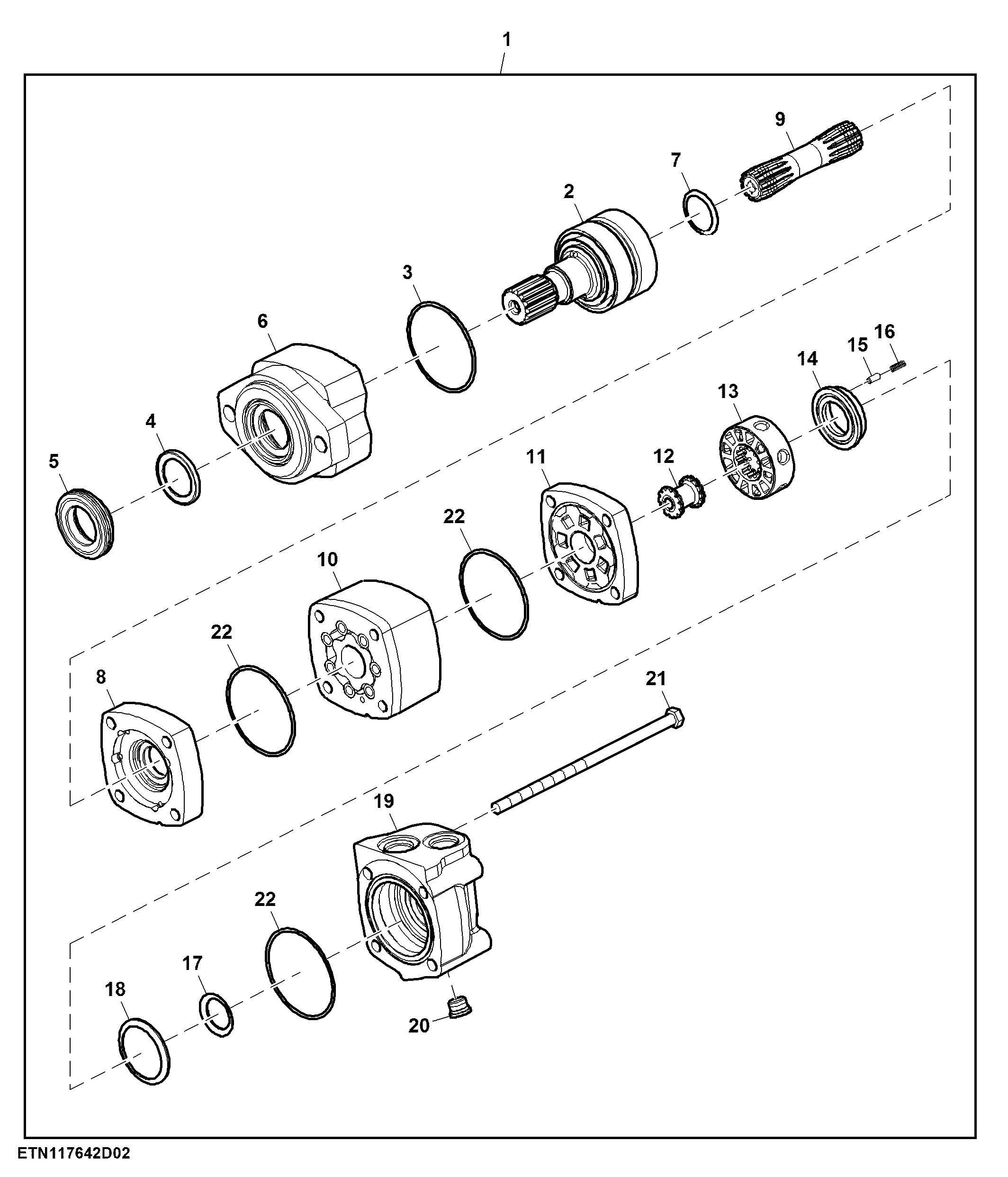 Feed Roller Motor Components, 307CC ( - 171391)