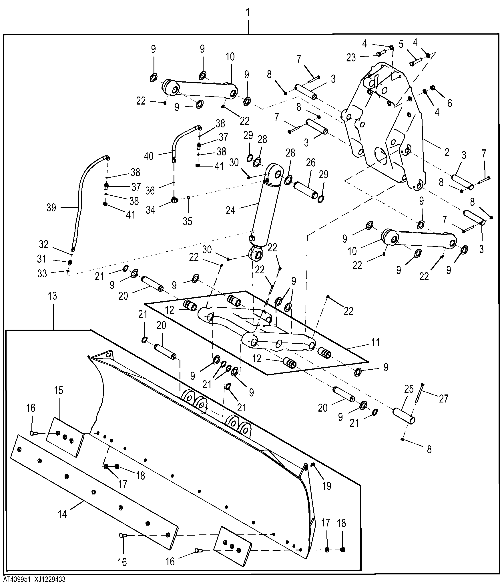 Front Mounted Dozer Blade Kit, 97 in (246.38 cm)