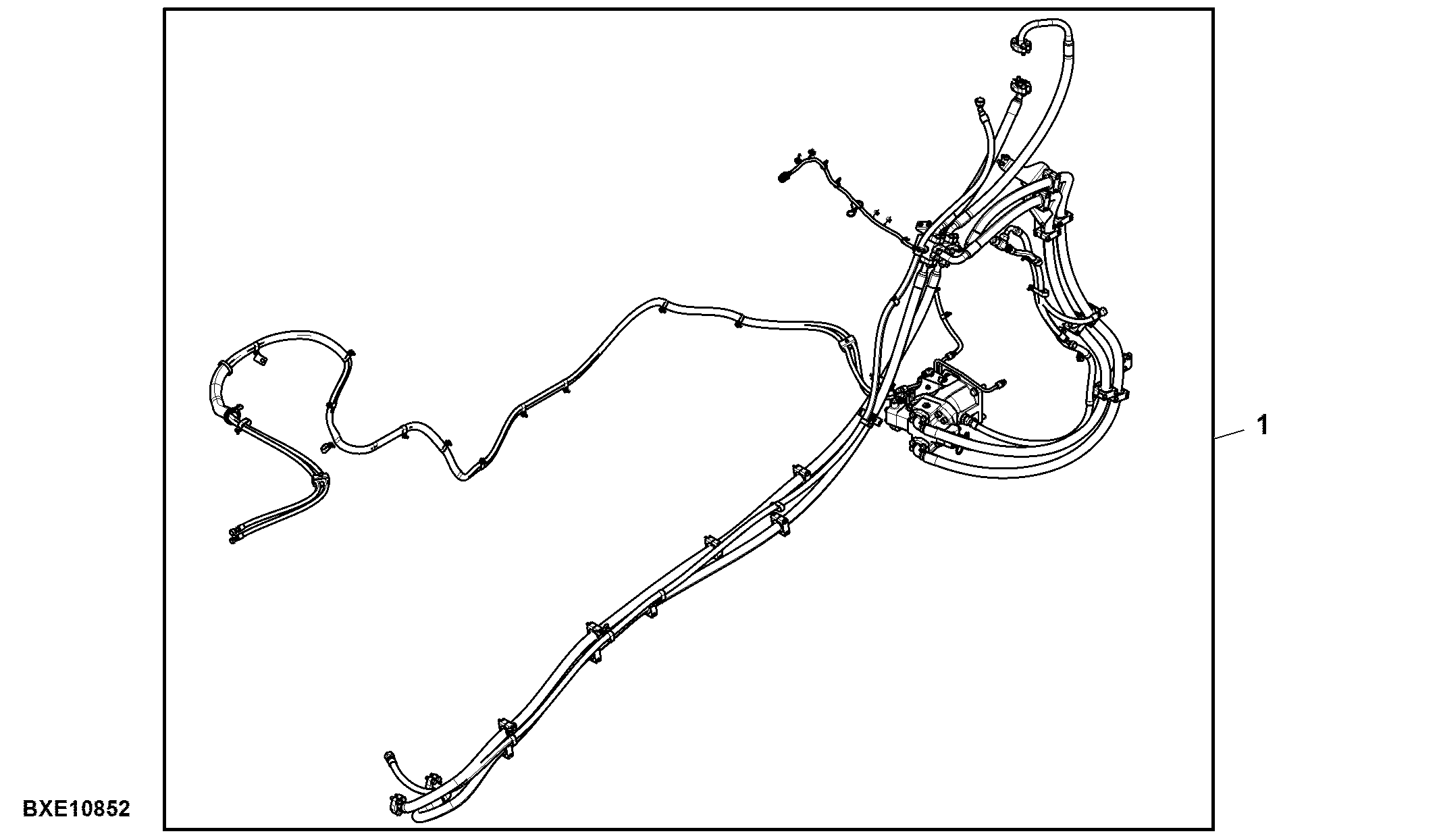 Rear Axle Hoses with Push Button Shift Transmission, 4WD, Attachment