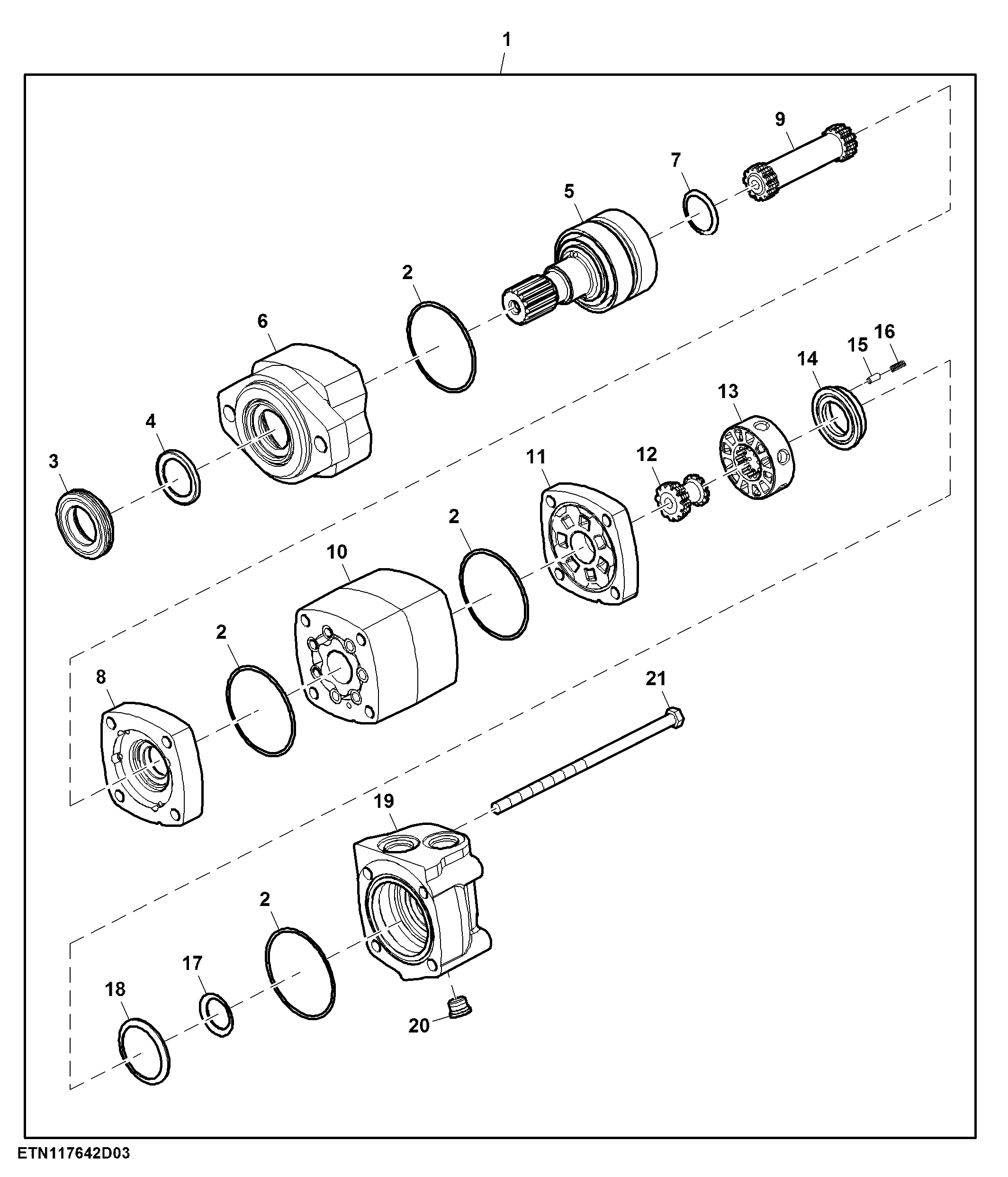 Feed Roller Motor Components, 325CC ( - 171391)