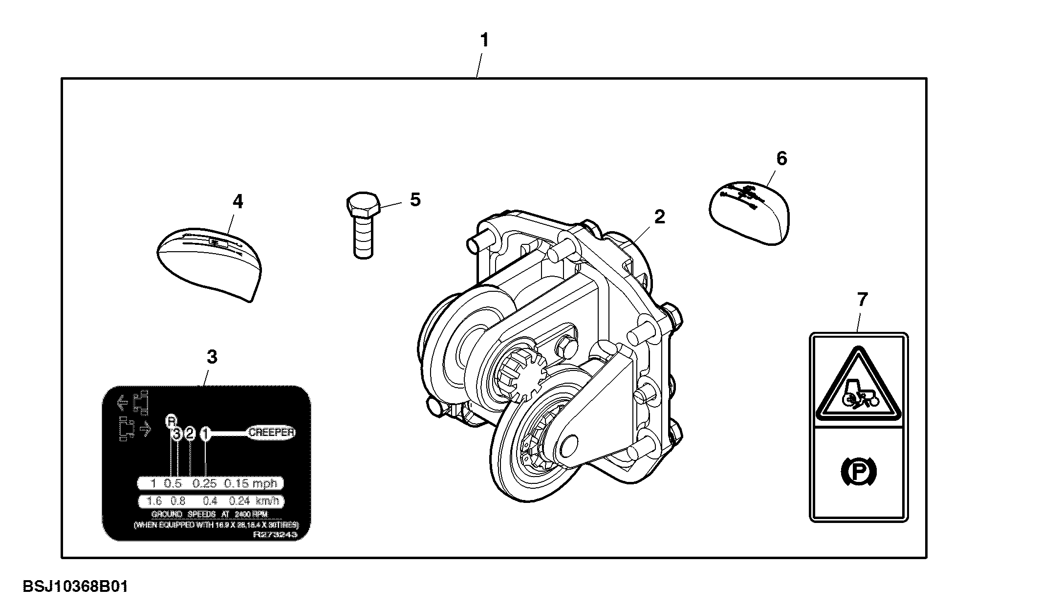 Attachment, Creeper Assembly W/ Neutral Start Switch, OOS