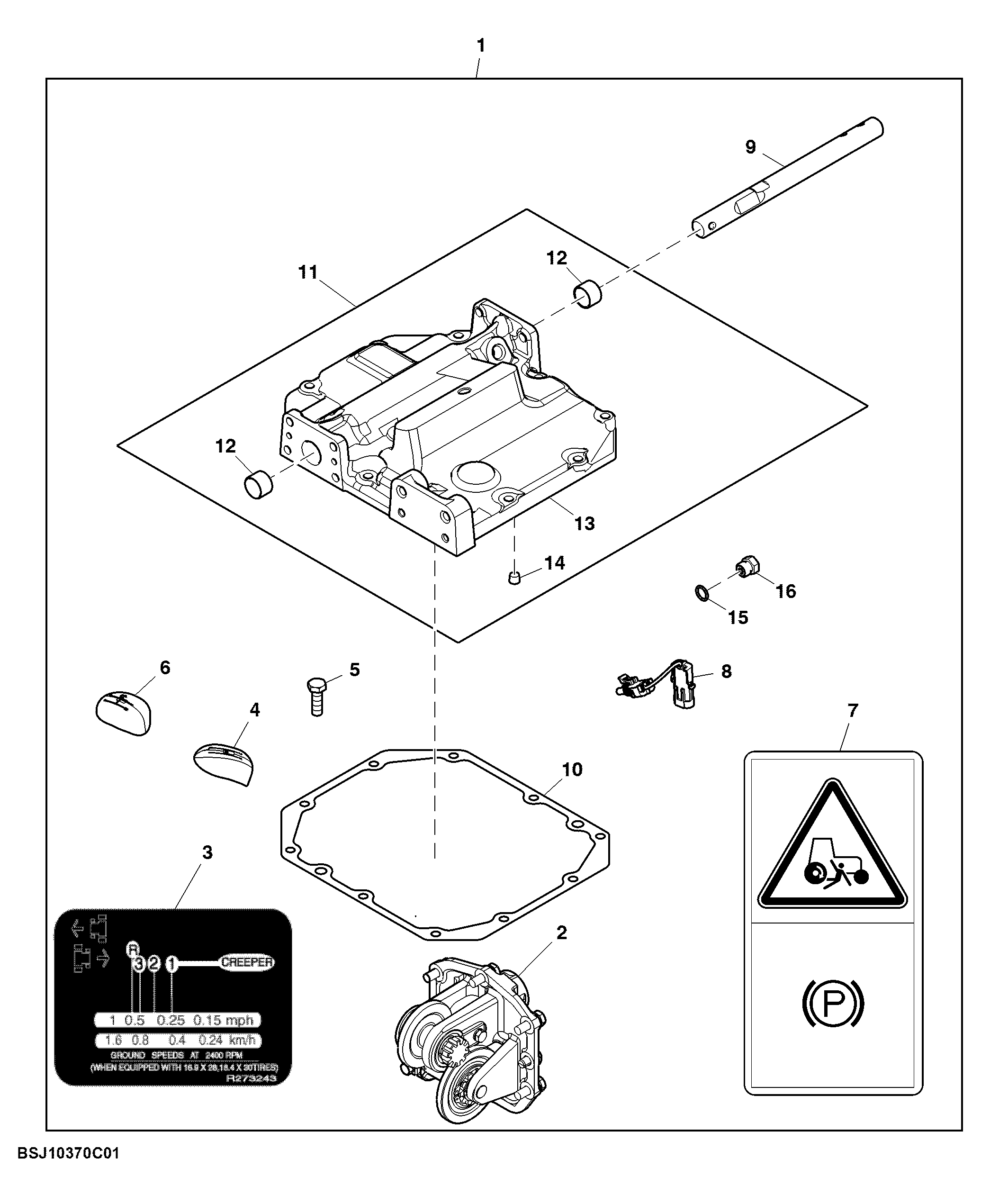 Attachment, Creeper Assembly W/O Neutral Start Switch, OOS