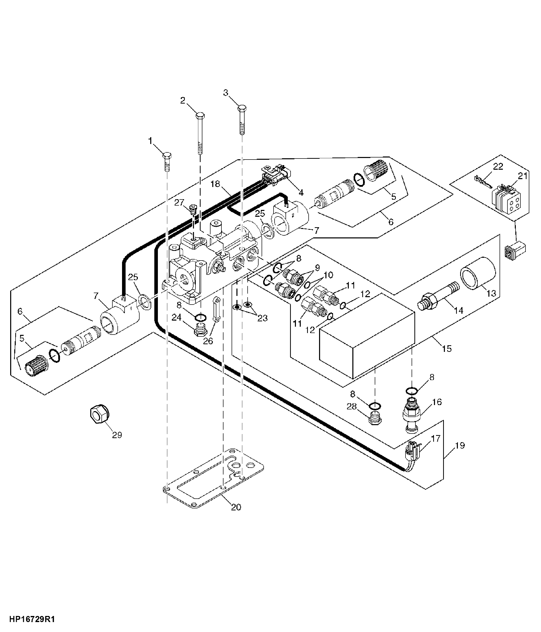 Flow Control Valve for Automatic Feed Rate System, Hydrostatic Drive