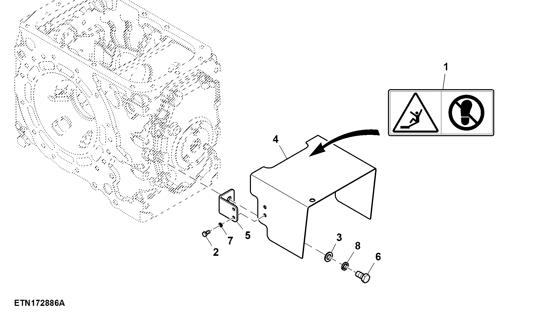 PTO Shield and Retainer, 12X12 Transmission