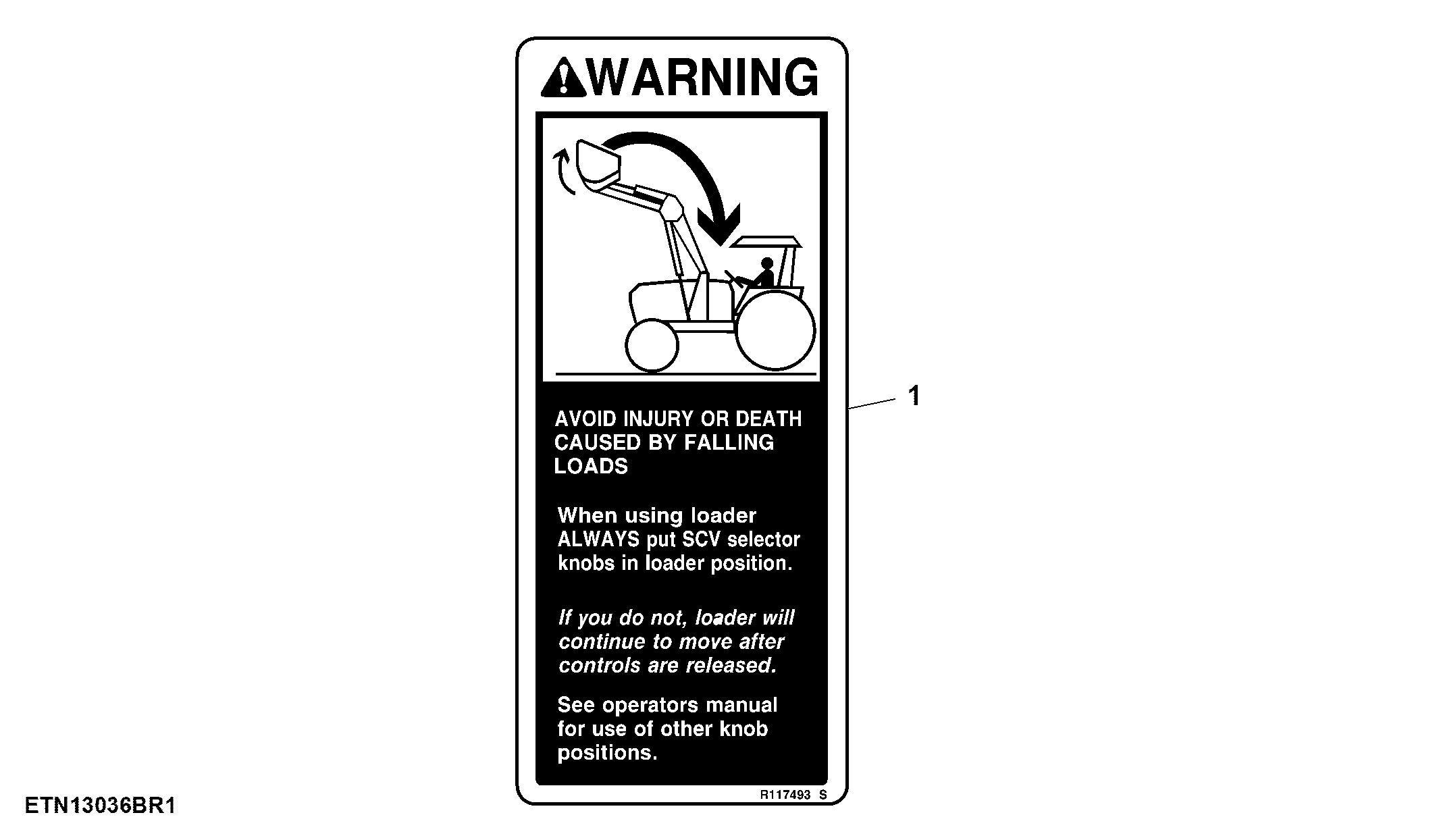 Loader Safety Decal