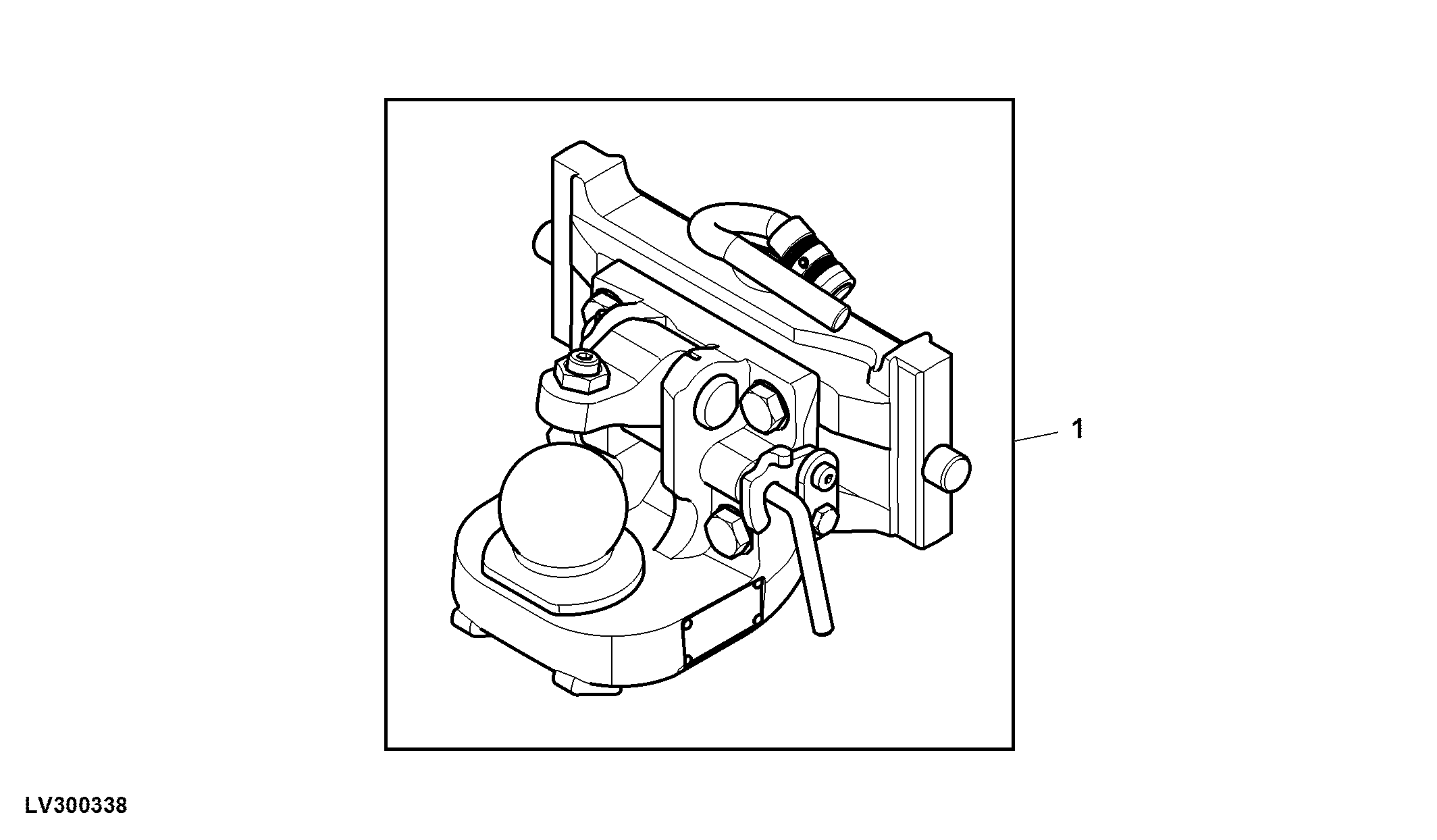 Attachment, Trailer Hitch, Ball Type, Height Adjustable