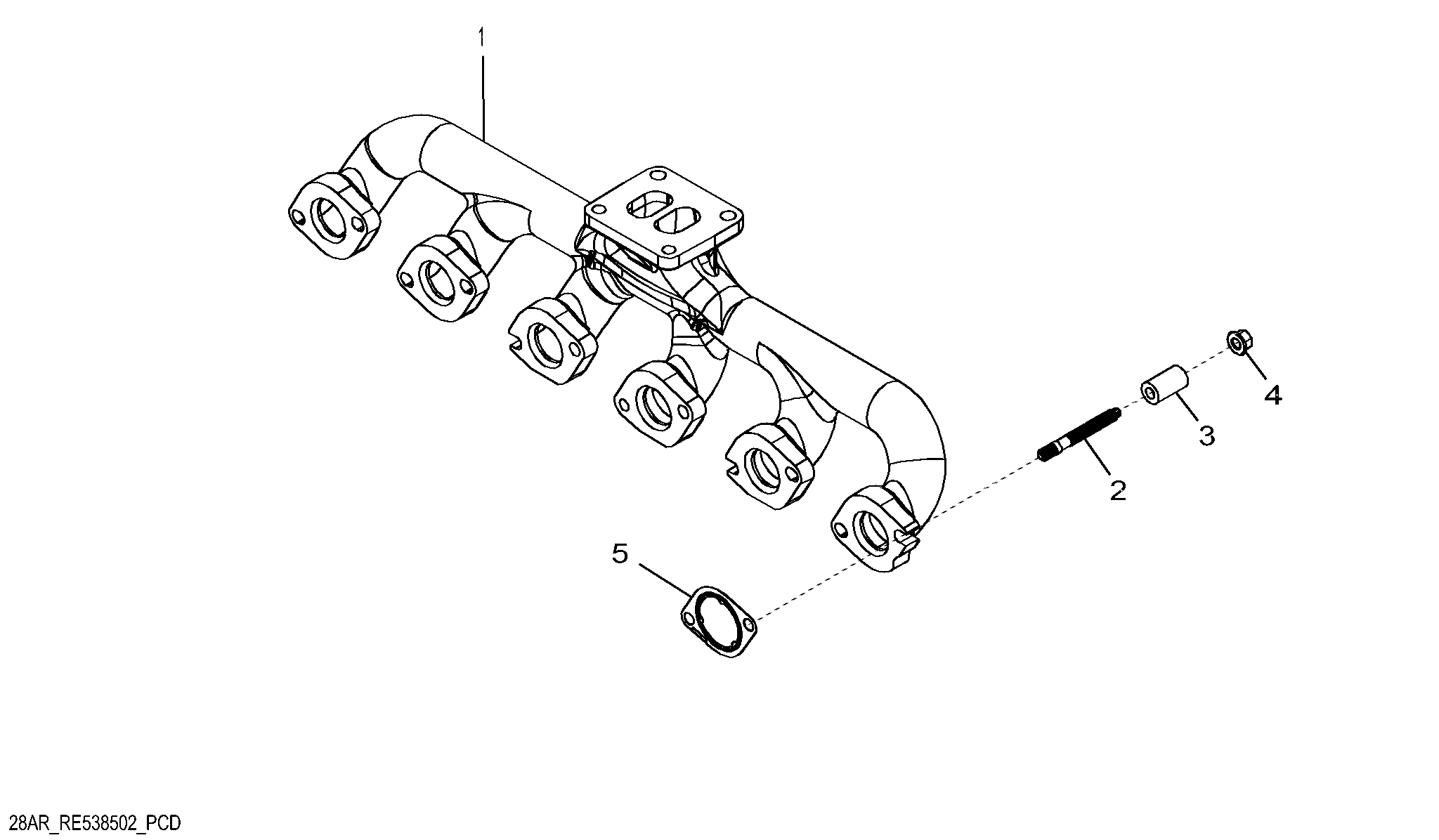 28AR Exhaust Manifold