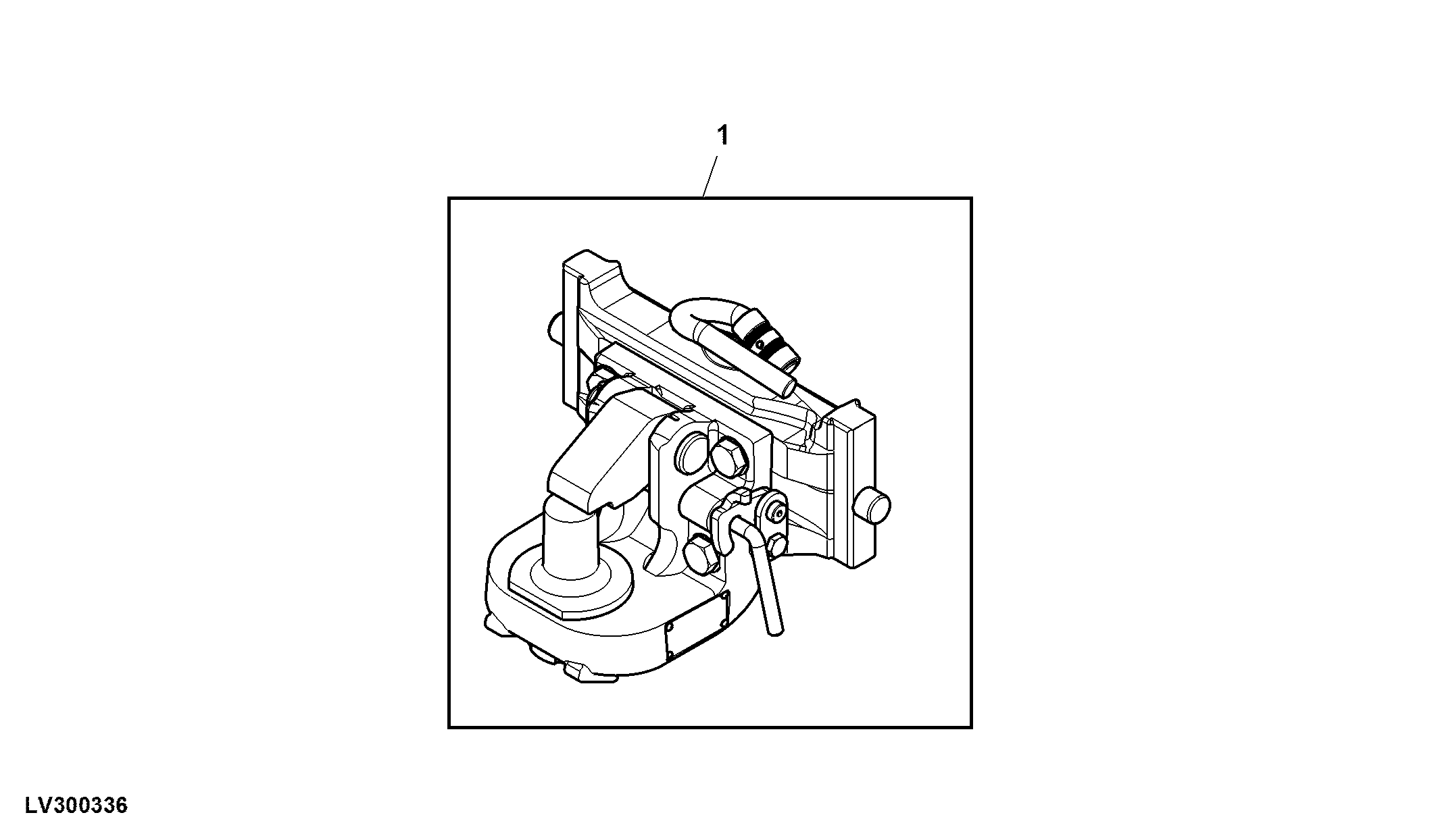 Attachment, Wagon Hitch, Piton Type, Height Adjustable