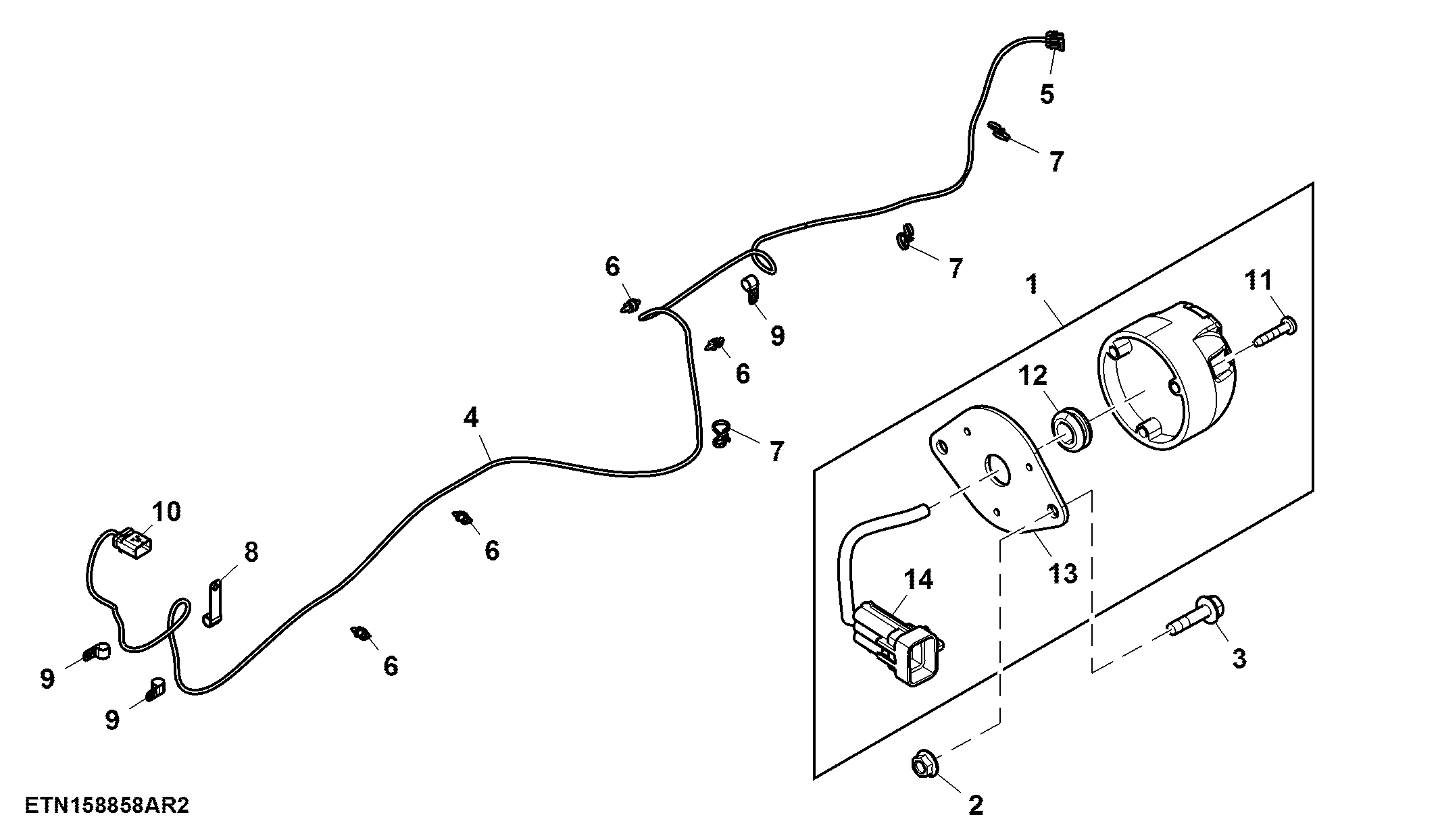 7-Pin Connector Trailer Wiring Harness, W/O Front PTO