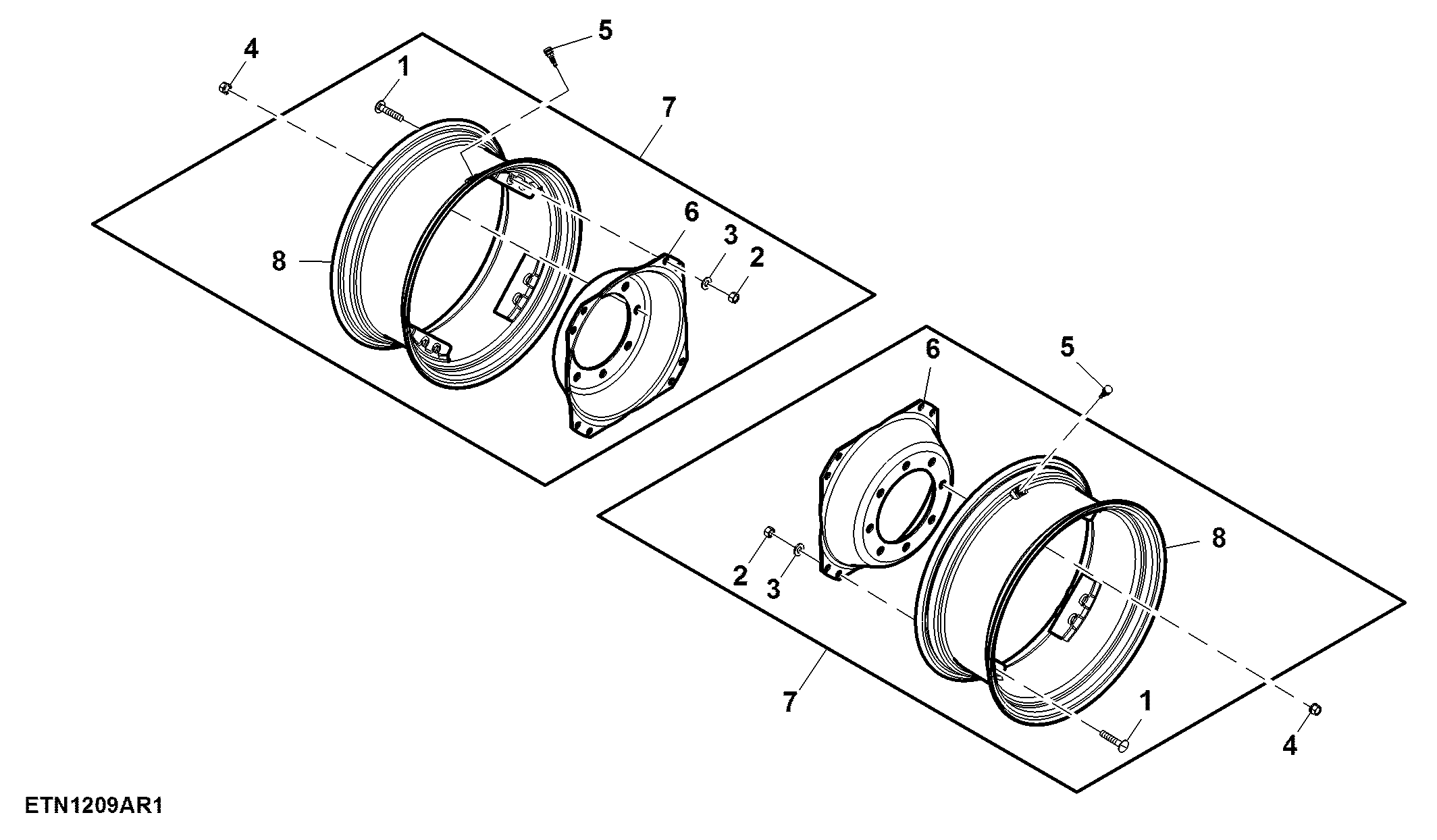 Front Wheels, W10 X D24, Tire W320/85 X R24