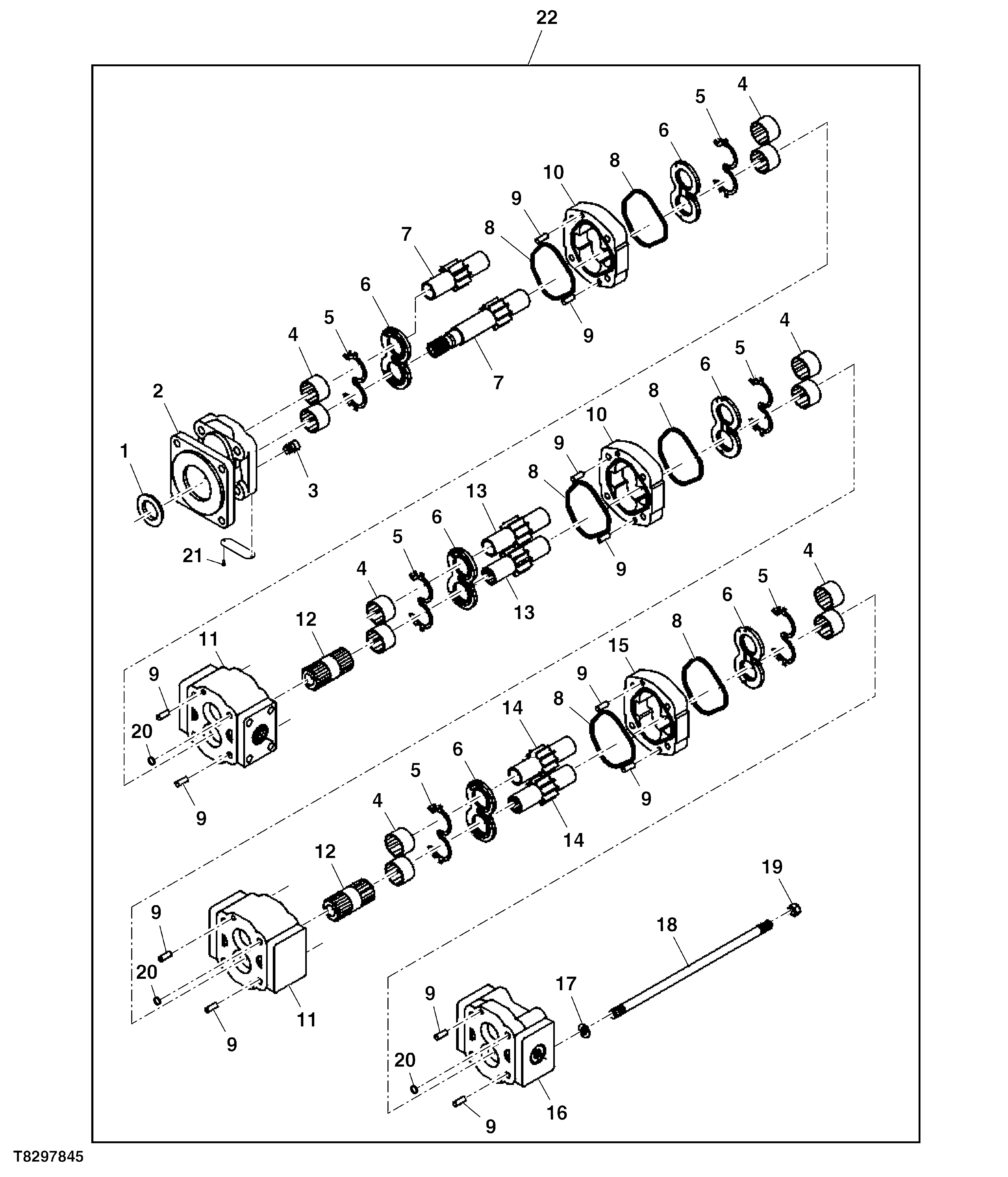 PUMP, ELEVATOR DRIVE/FEED ROLLER/CROP DIVIDER (INNER)