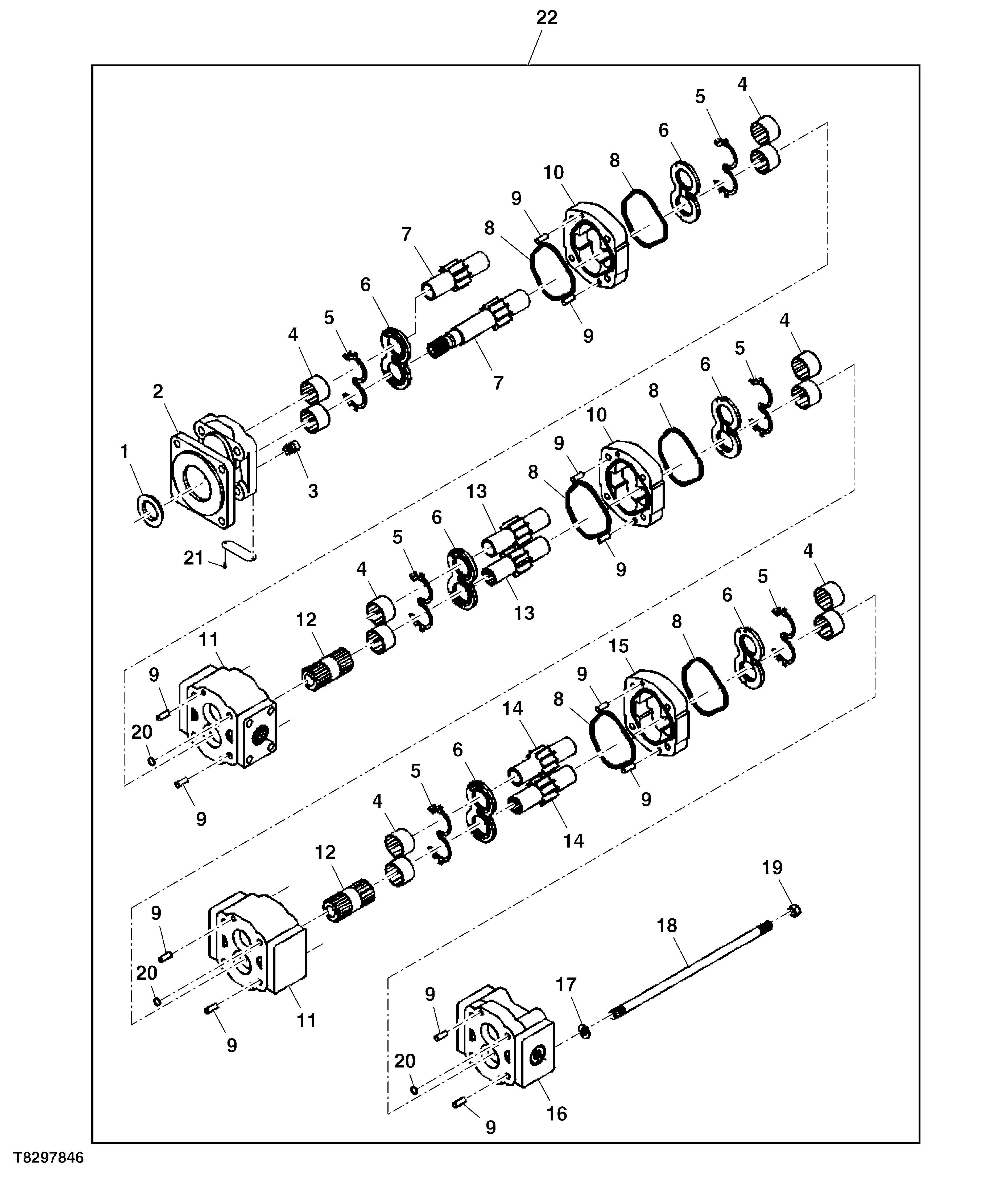 Elevator Drive Pump, Feed Roller to Inner Crop Divider