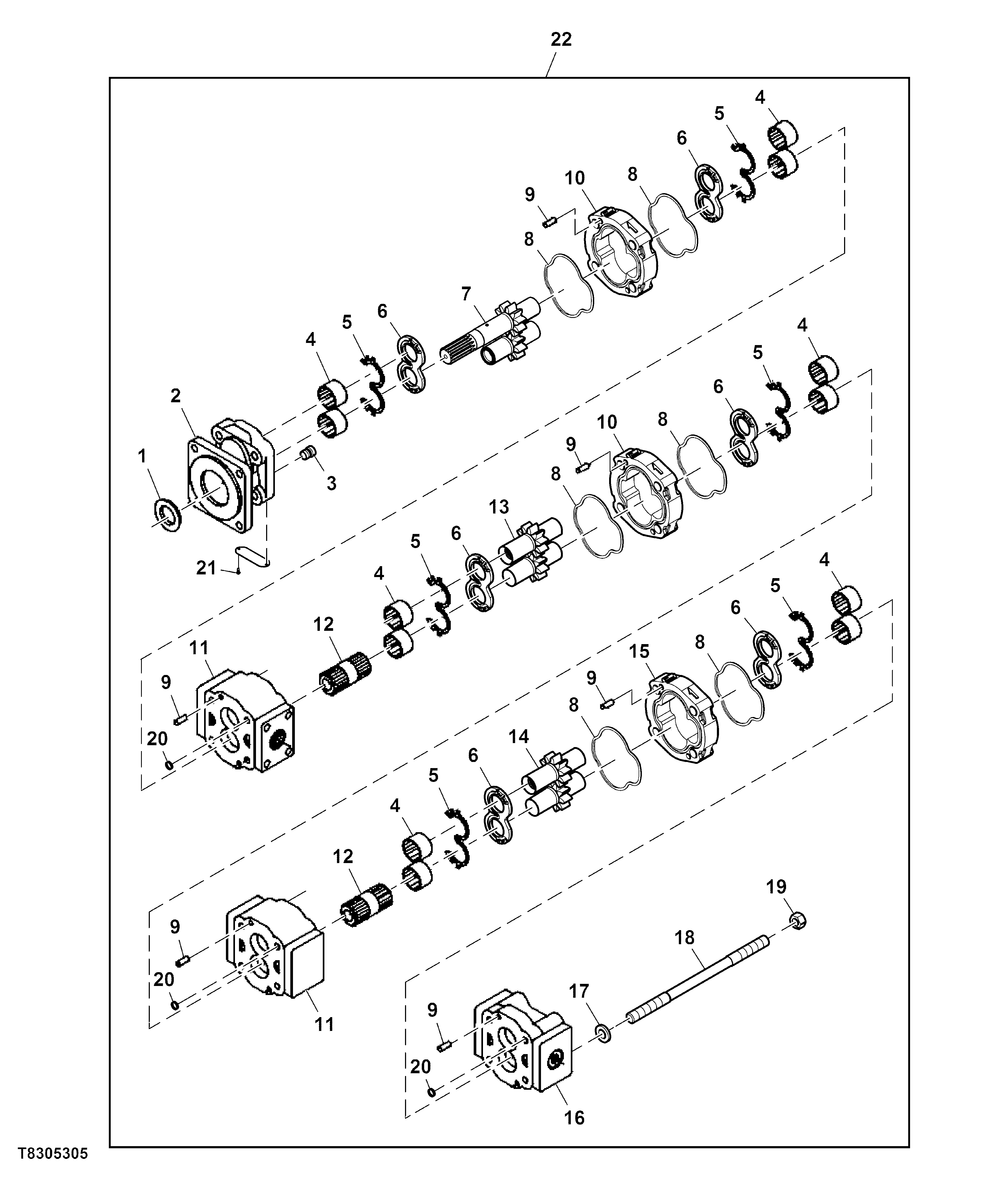 Elevator Drive, Feed Roller, Inner Crop Divider Pump Components, Standard