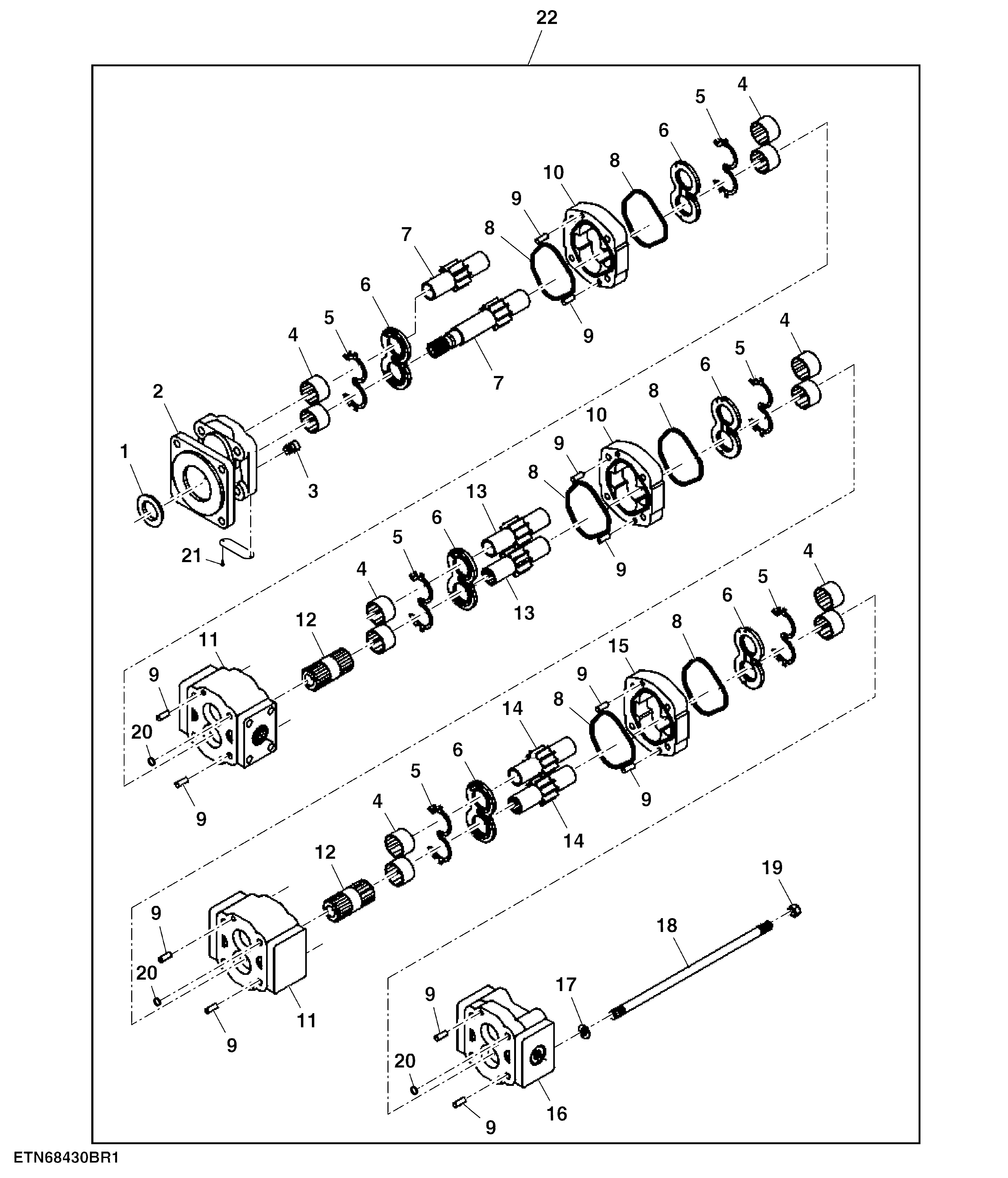 Elevator Drive Pump, Feed Roller to Inner Crop Divider