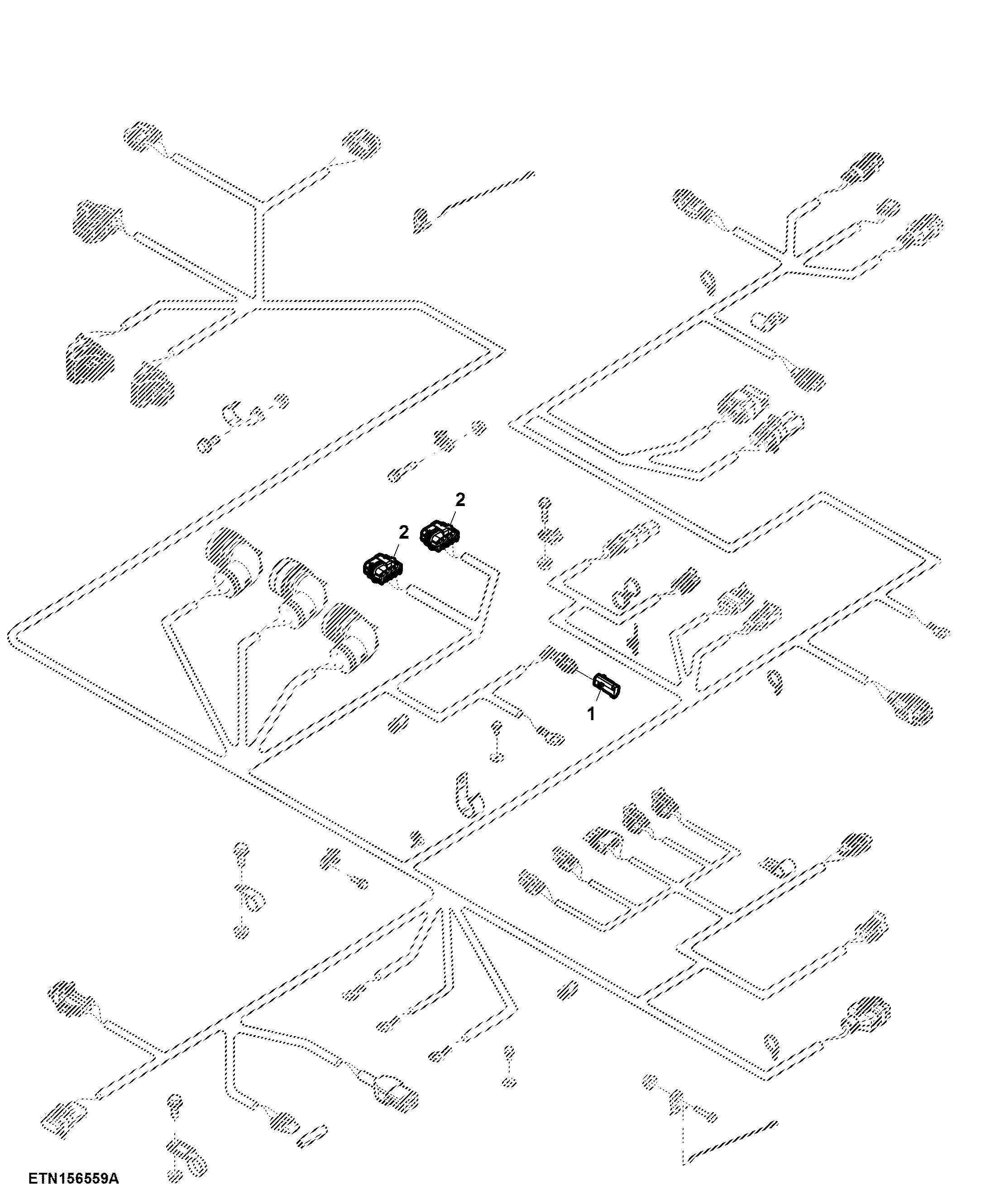 Wiring Harness Caps, Left Control Unit 2