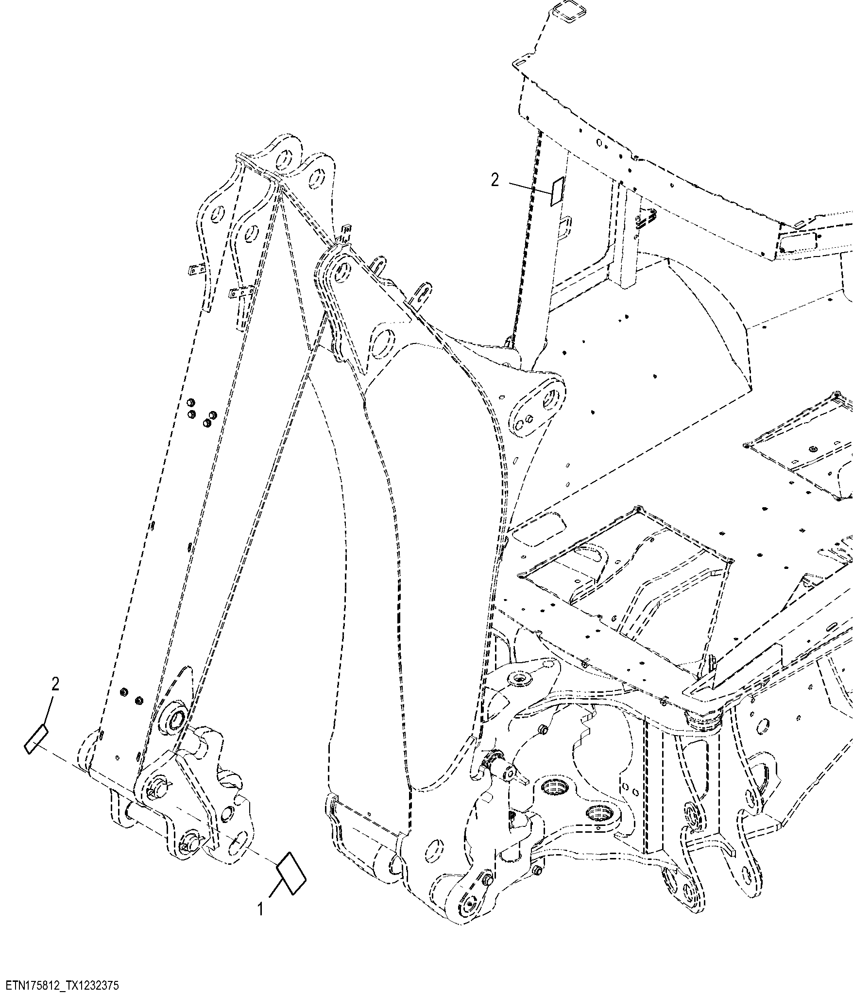 Backhoe Spring Coupler Labels, No Text