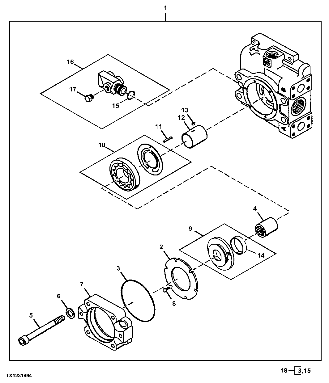 Hydrostatic Pump Components, Charging System and Filtration Manifold