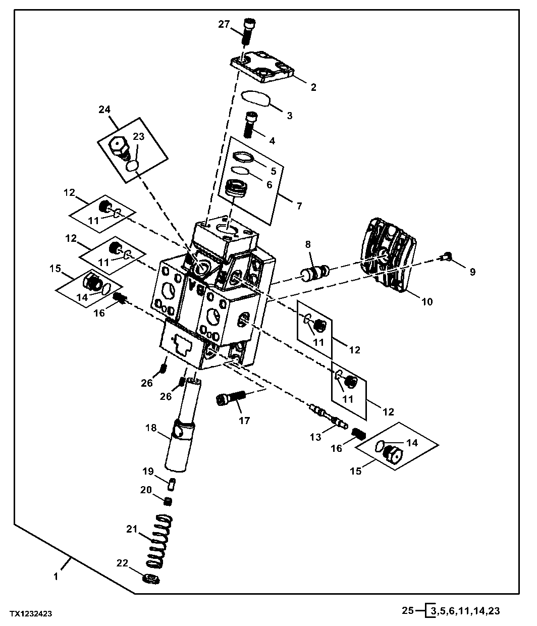 Hydrostatic Track Drive Motor End Cap Components