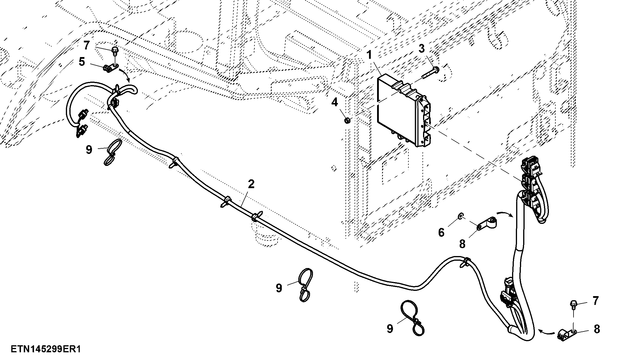 Hitch Controller Wiring Harness, Electro-Hydraulic