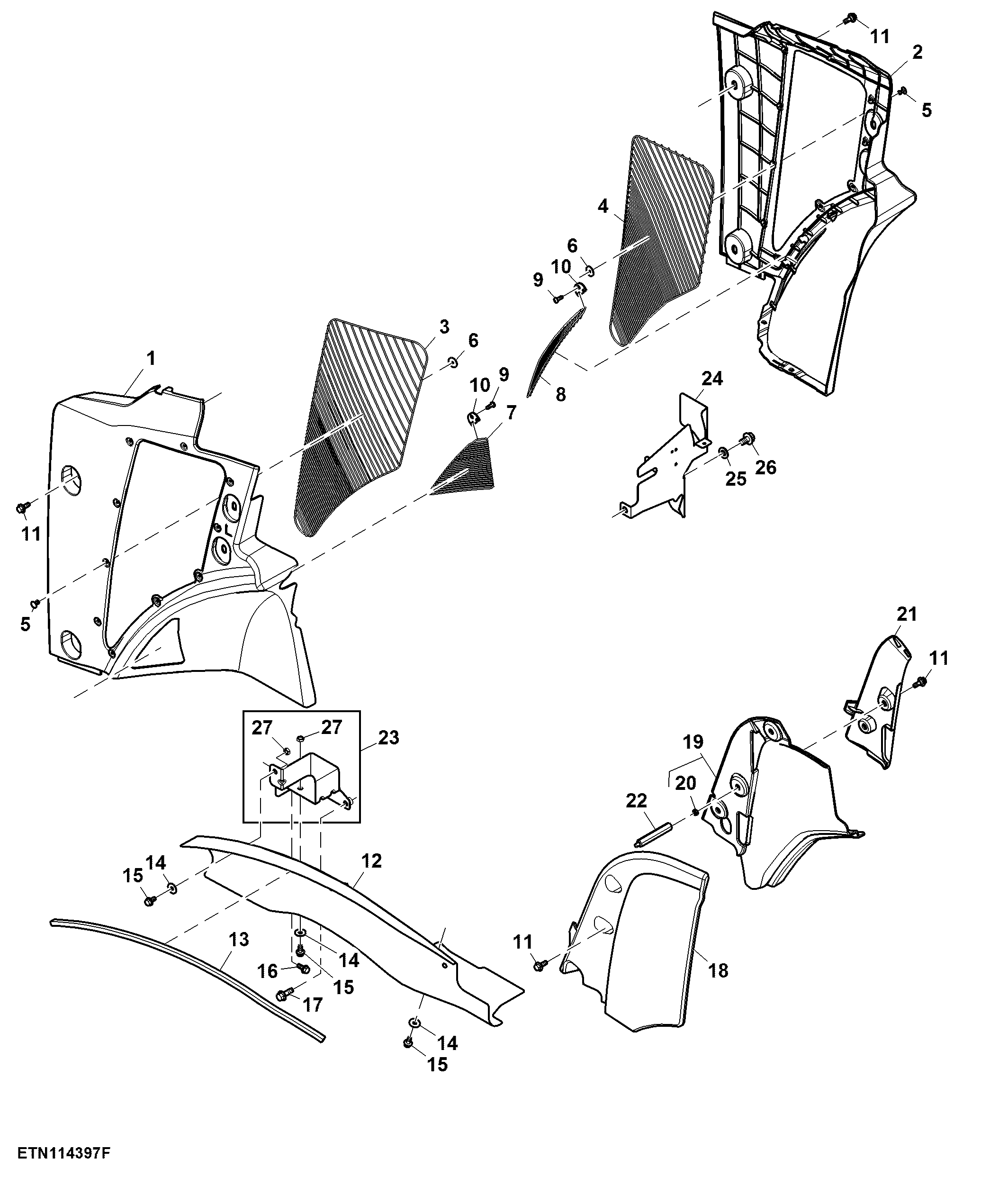 Fixed Panels, Hood, e23™, T3 Engine ( - 100239)
