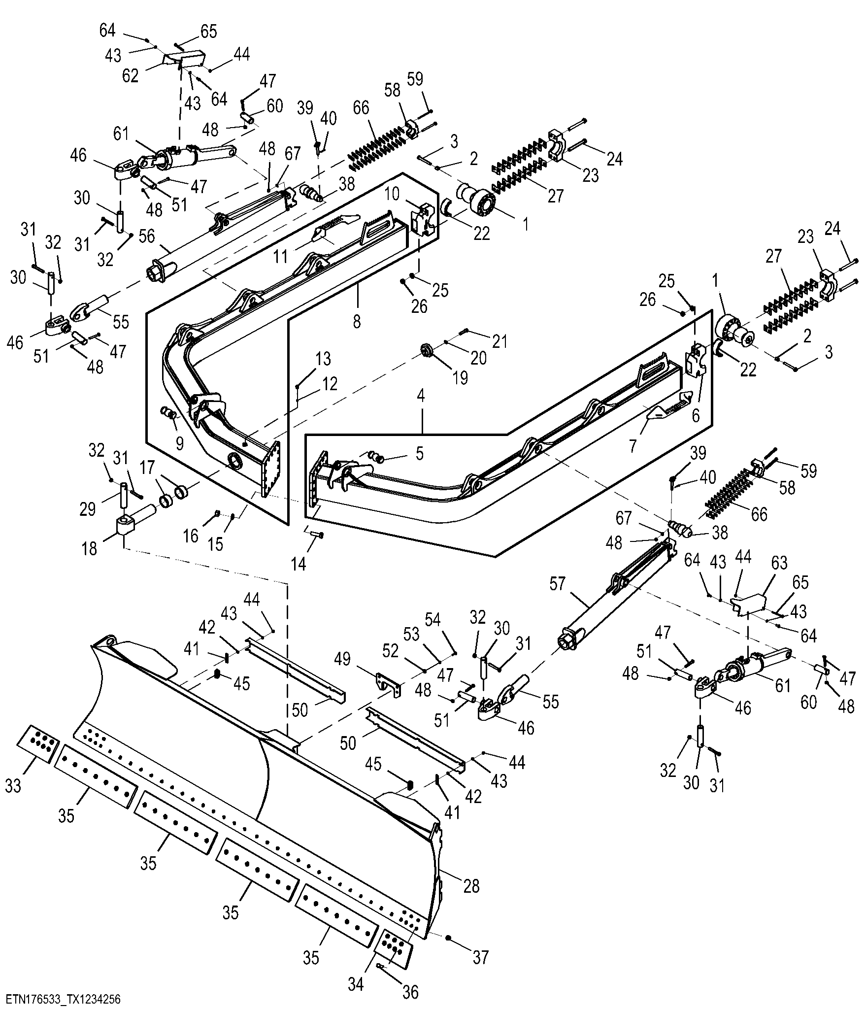 Mechanical Angle Dozer Blade, Low Ground Pressure (LGP) ( - 351230)