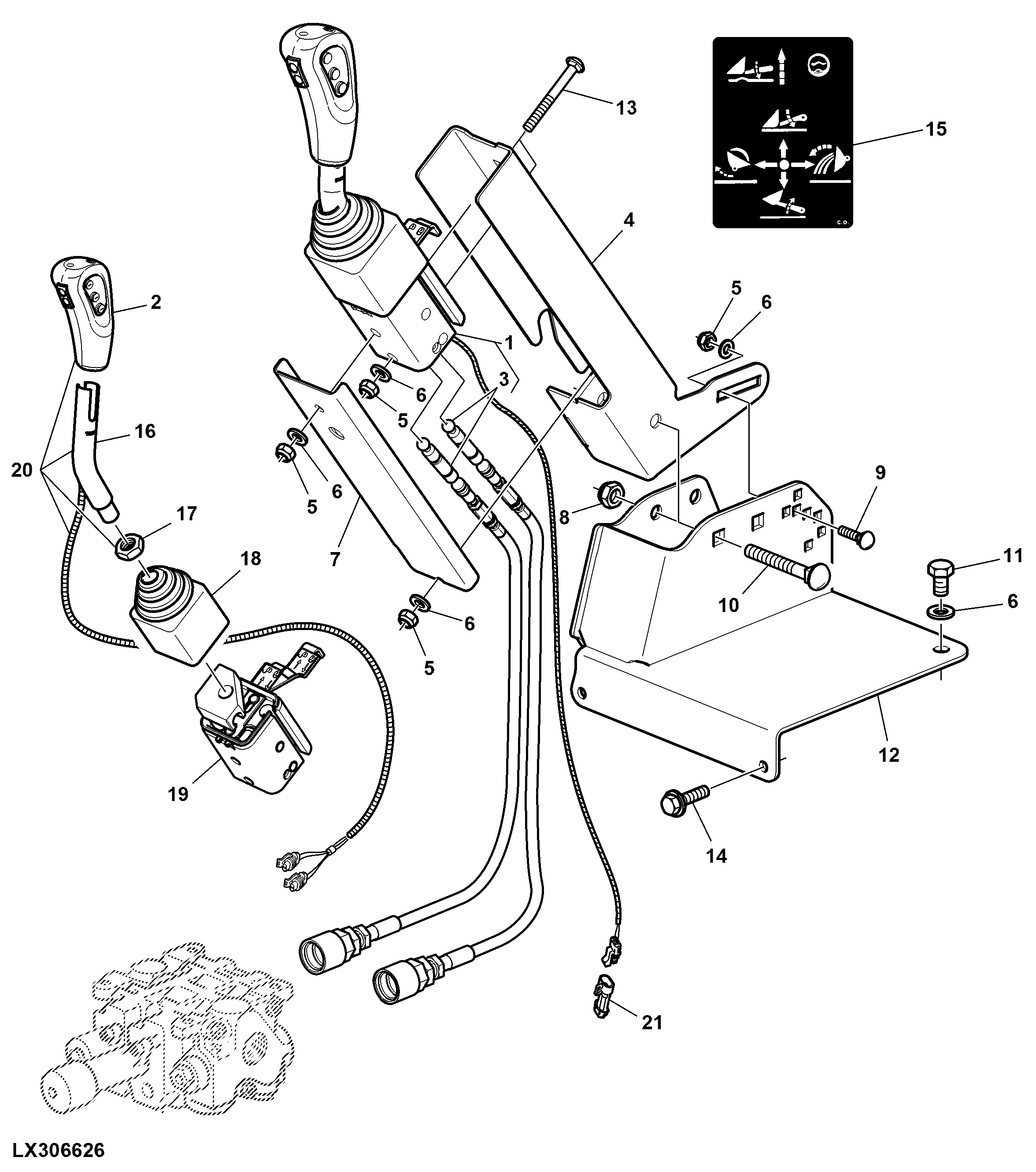 MULTI-FUNCTION LEVER FOR M-ICV (MOUNTED ON FLOOR)