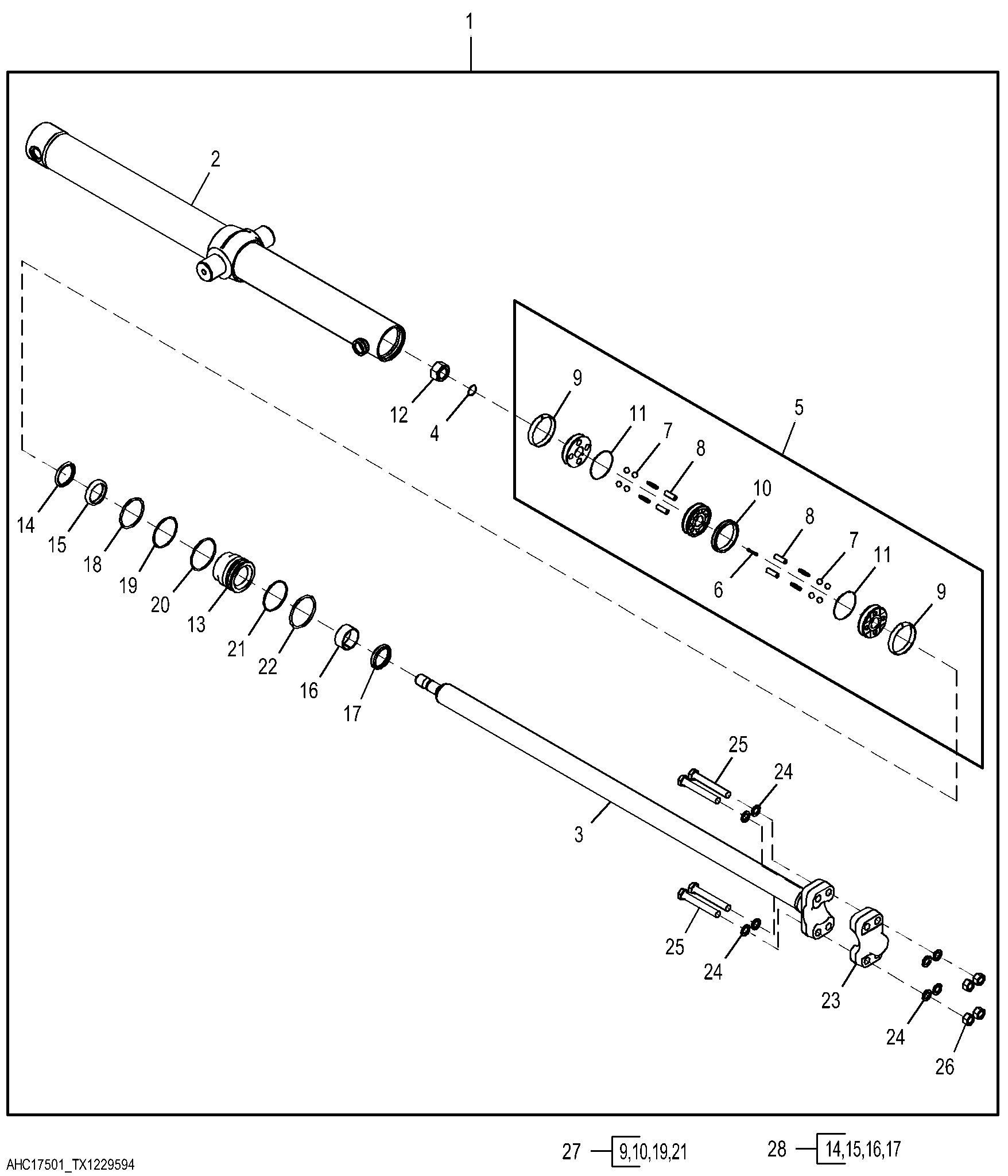 Lift Cylinder Components, Outside Dozer (OSD)