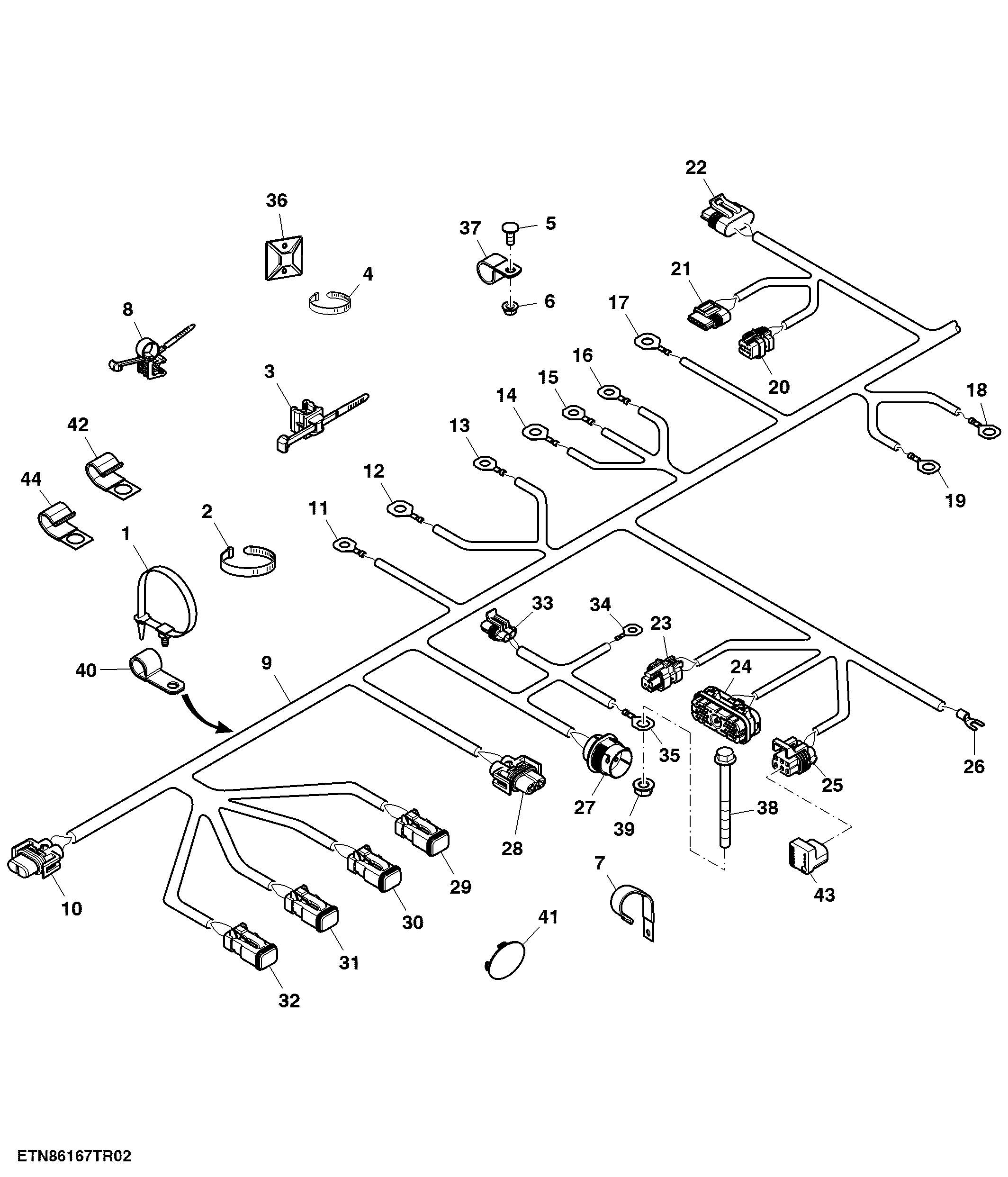 Chassis Wiring Harness (1 of 4) ( - 420000)