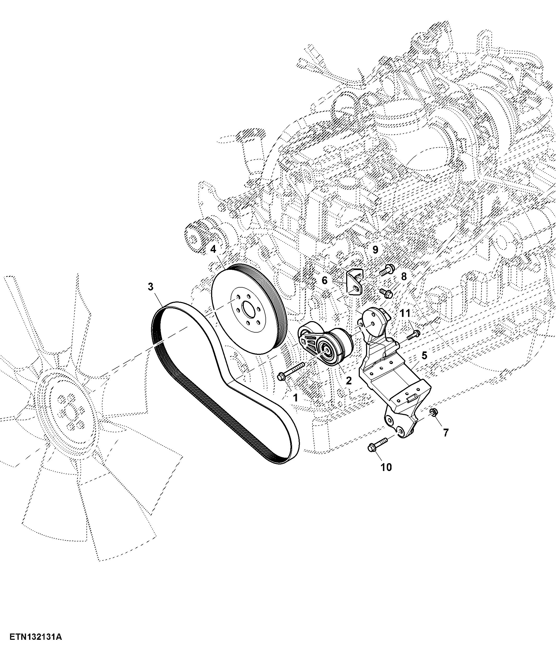 Front Engine Drives, W/ Air Compressor (110433 - )