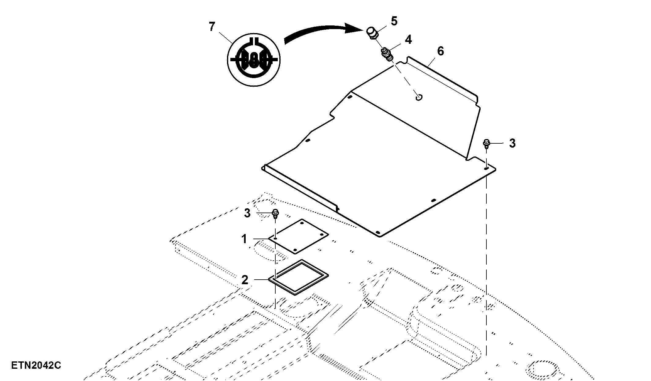 Floor, Footrest, W/ Differential Lock Switch