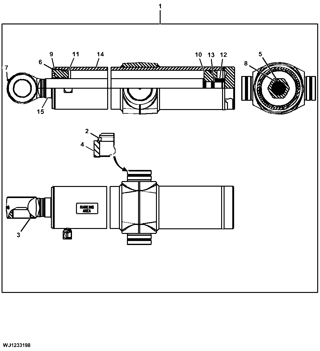 Components, Hydraulic Cylinder, Rotating Boom Platform, CH9