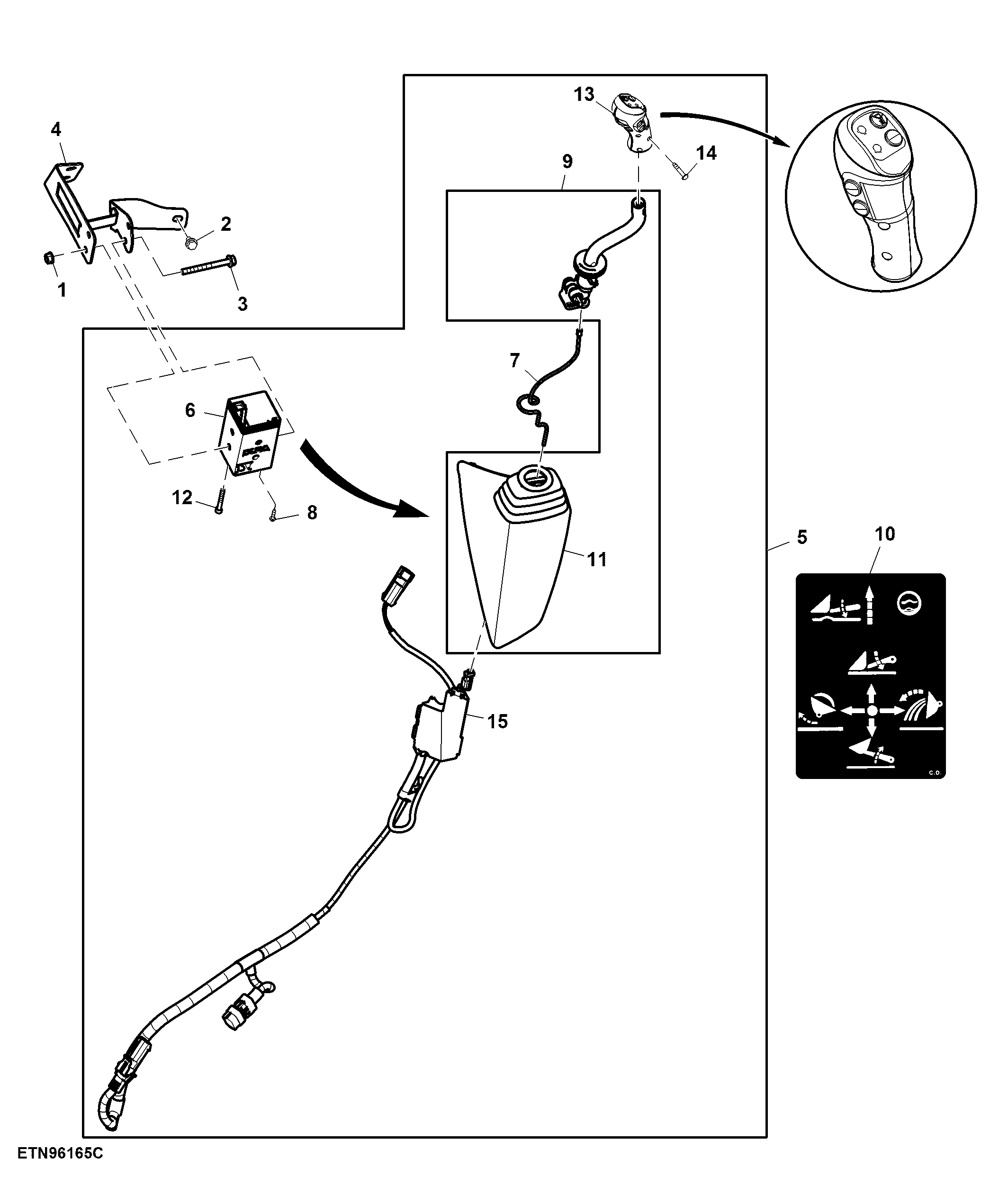 Multi-Function Lever, Mechanical ICV, W/ 2-Functions, W/ Diverter Shifting, W/ Memo Button