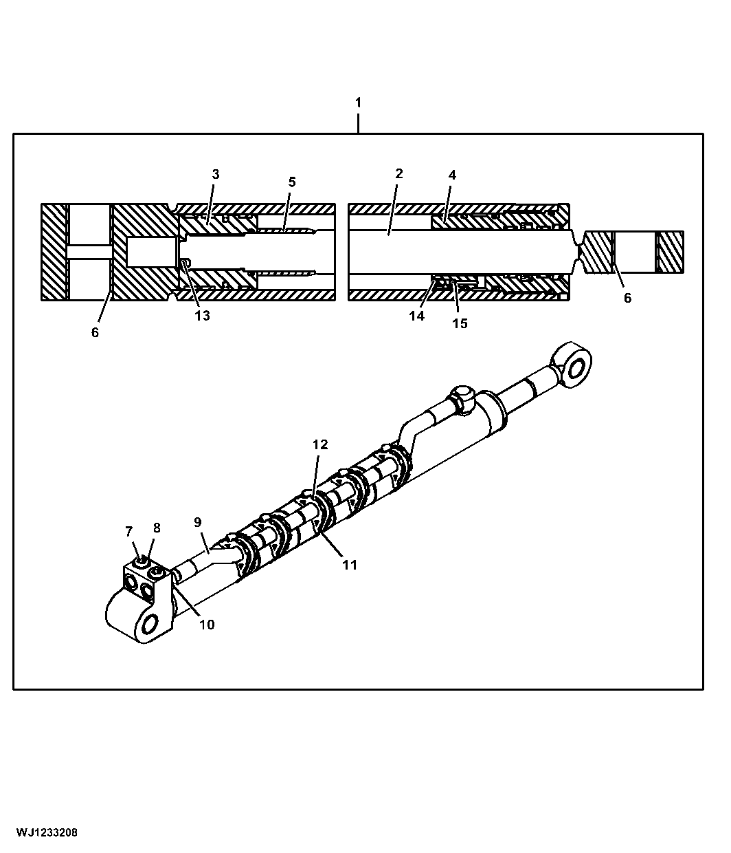 Boom Extension Cylinder, CH6113 / CH6113 Double Brake