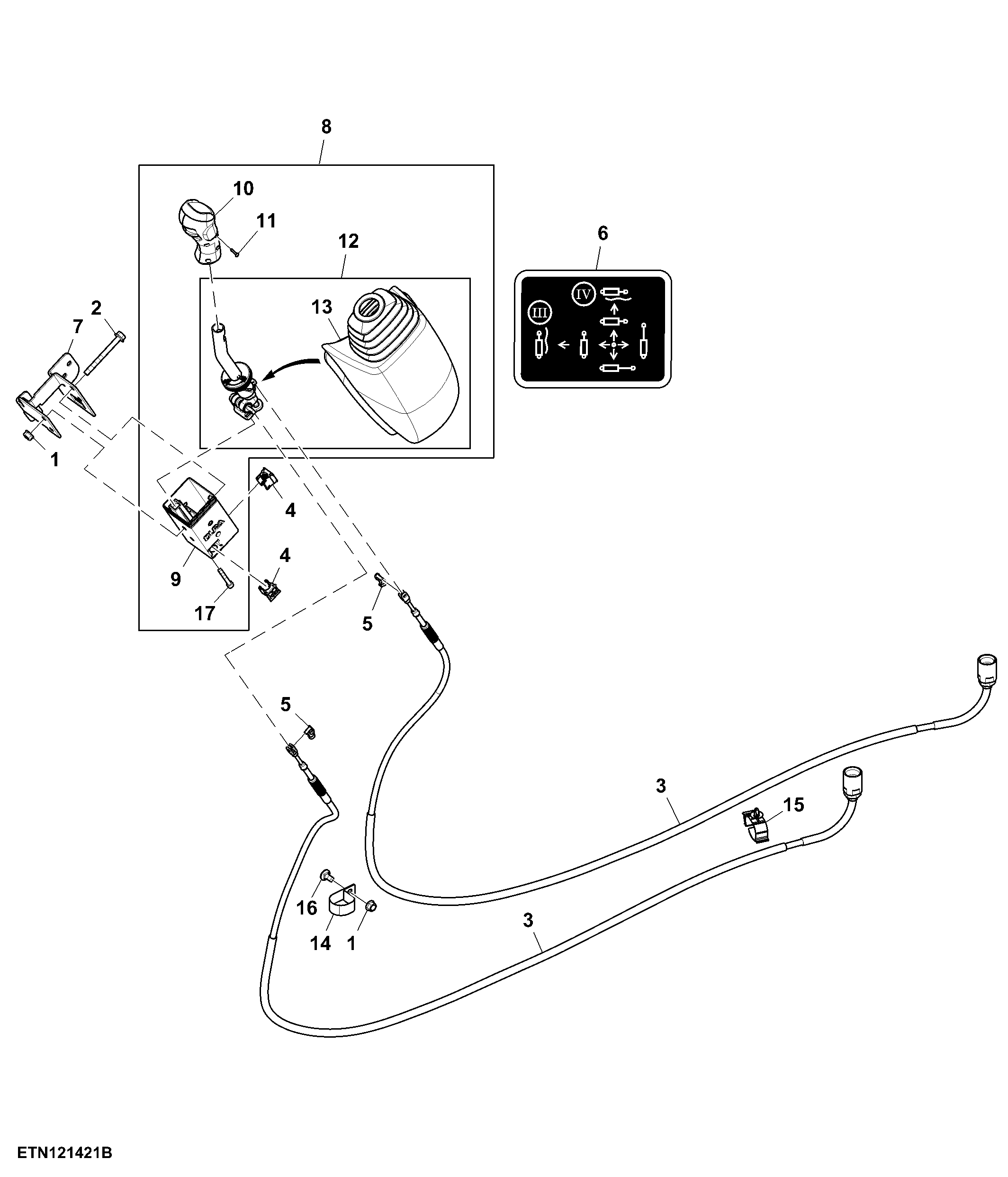 Multi Function Lever, Mechanical SCV, W/ 2-Functions, PowrQuad™, W/ Mechanical Reverser Control