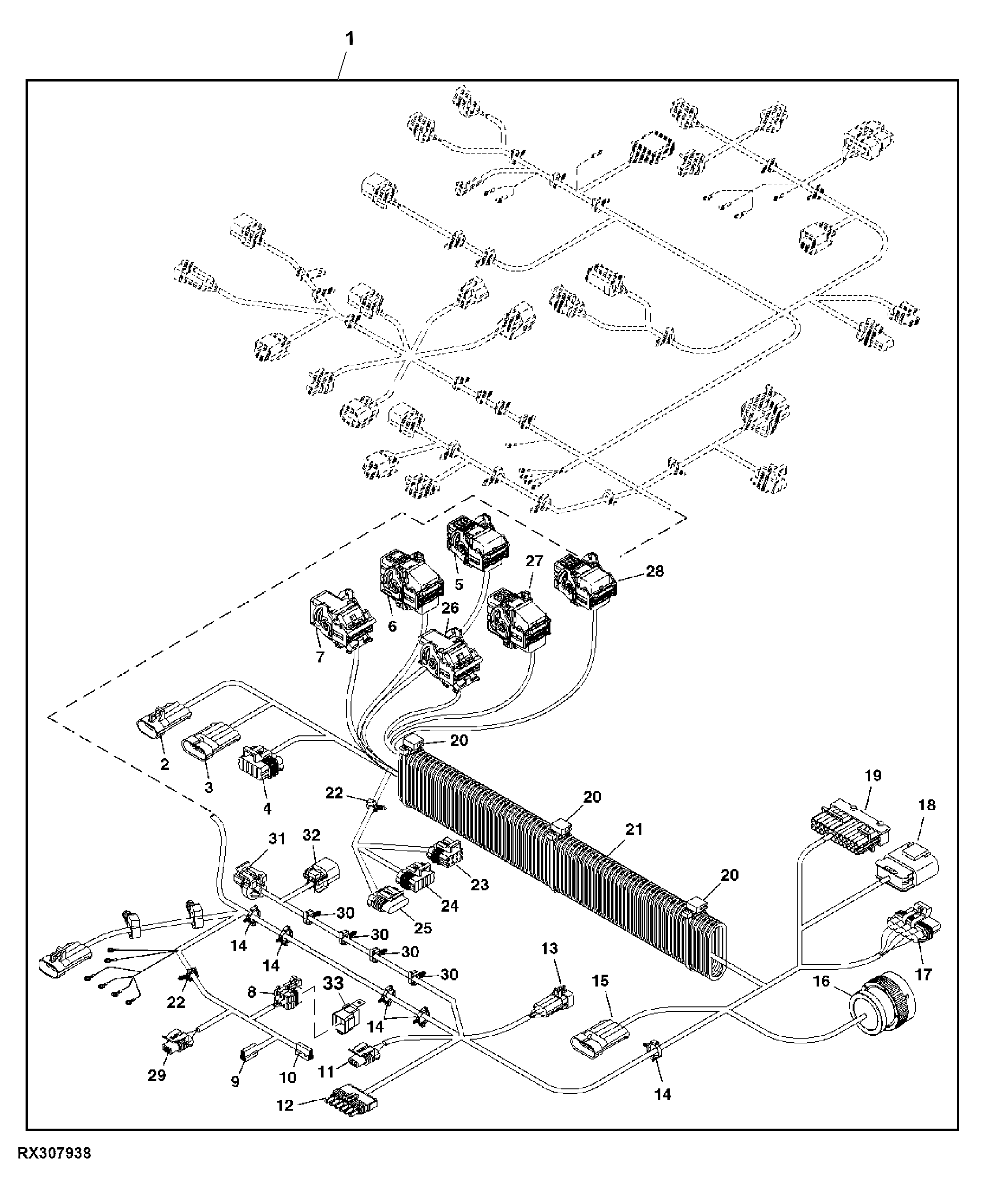 Chassis Wiring Harness Connectors, Electro Hydraulic SCV, W/ TLS (2/2)