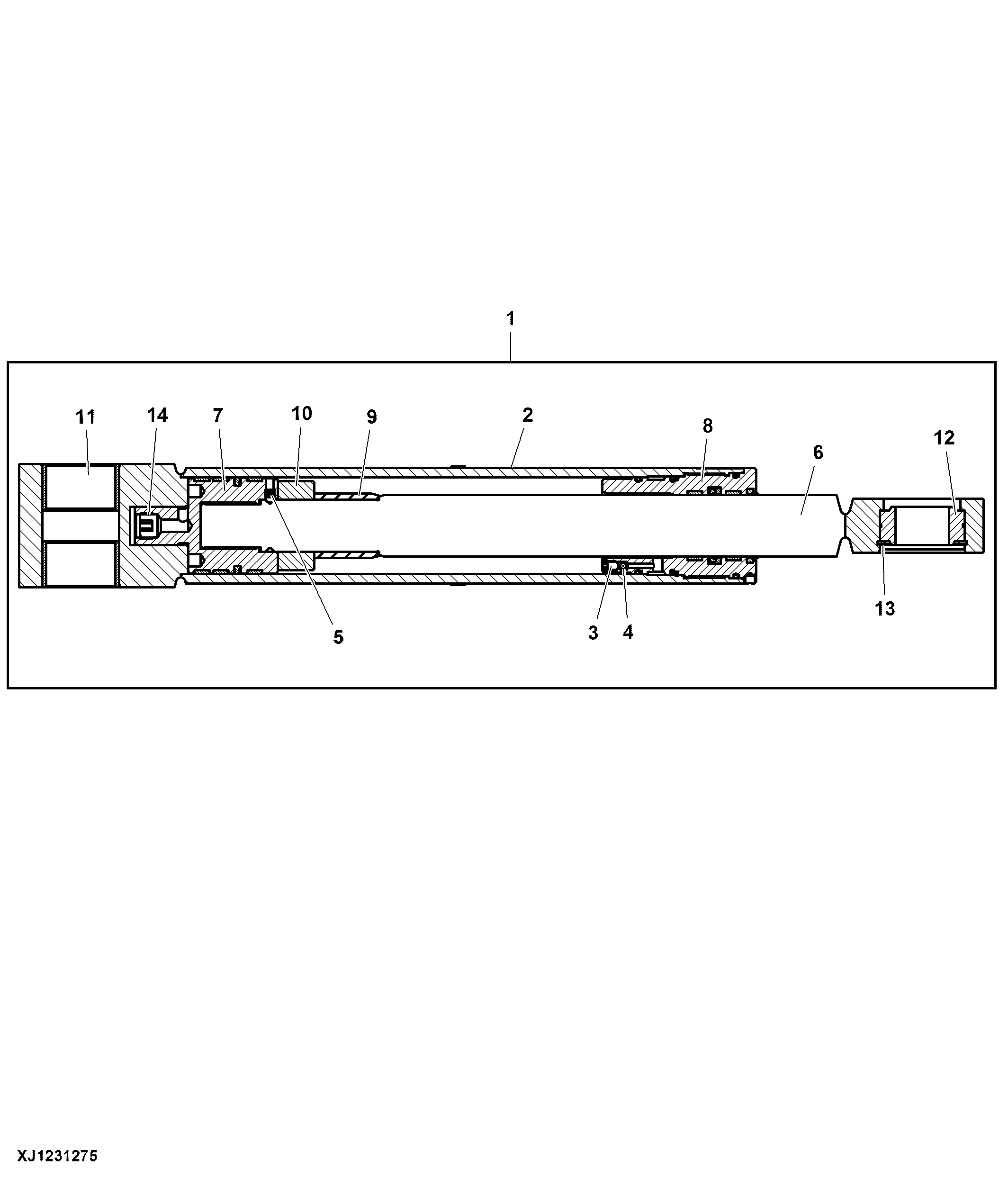 Components, Cylinder, Extension Boom, CF710 / CF710S / CF711S