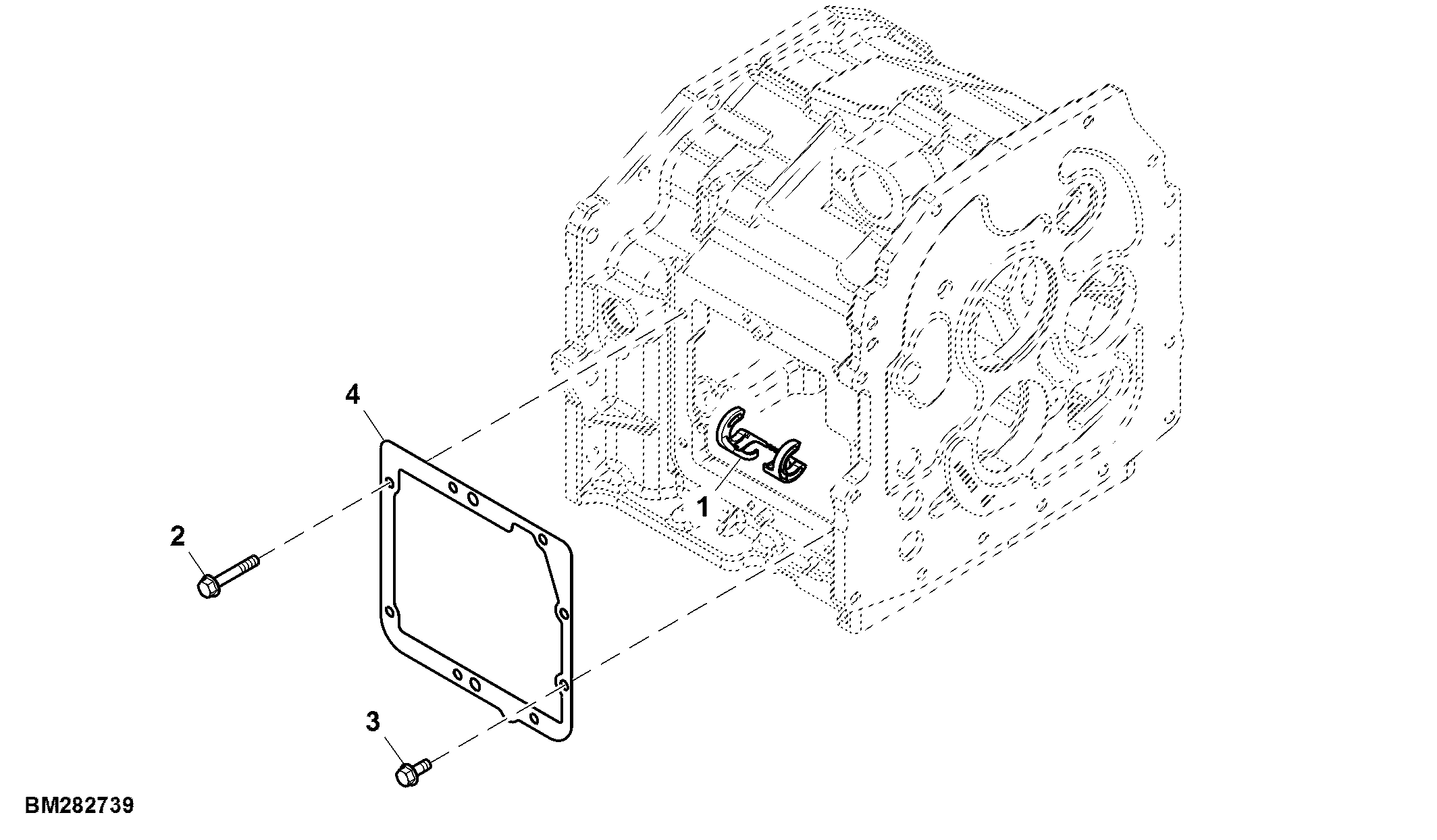 Range Shifter Cover Mounting, SyncroPlus™ Transmission