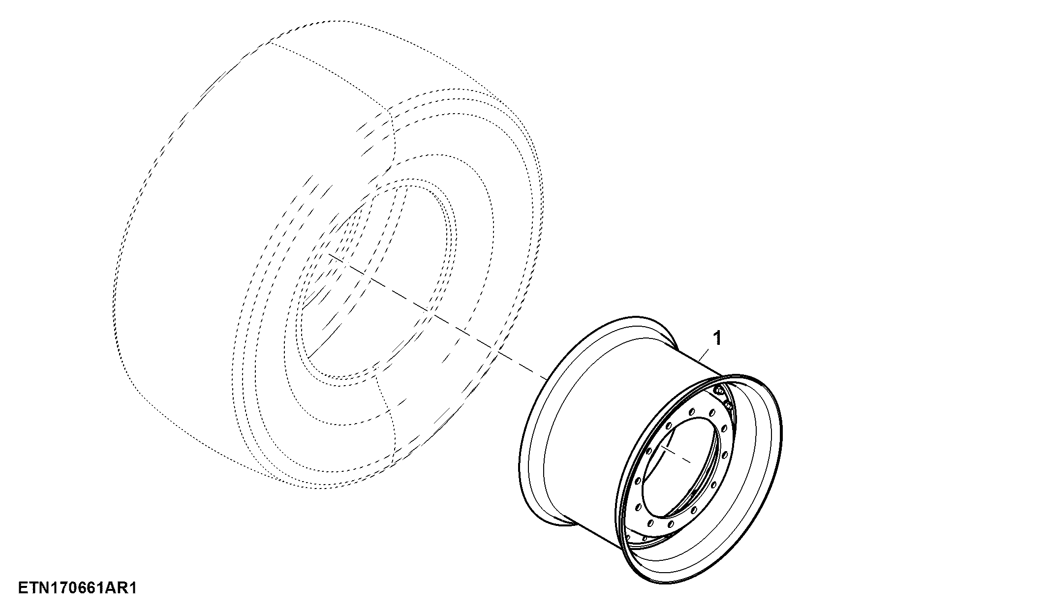 Front Wheels, W18 X D28, 425 Hub Stop