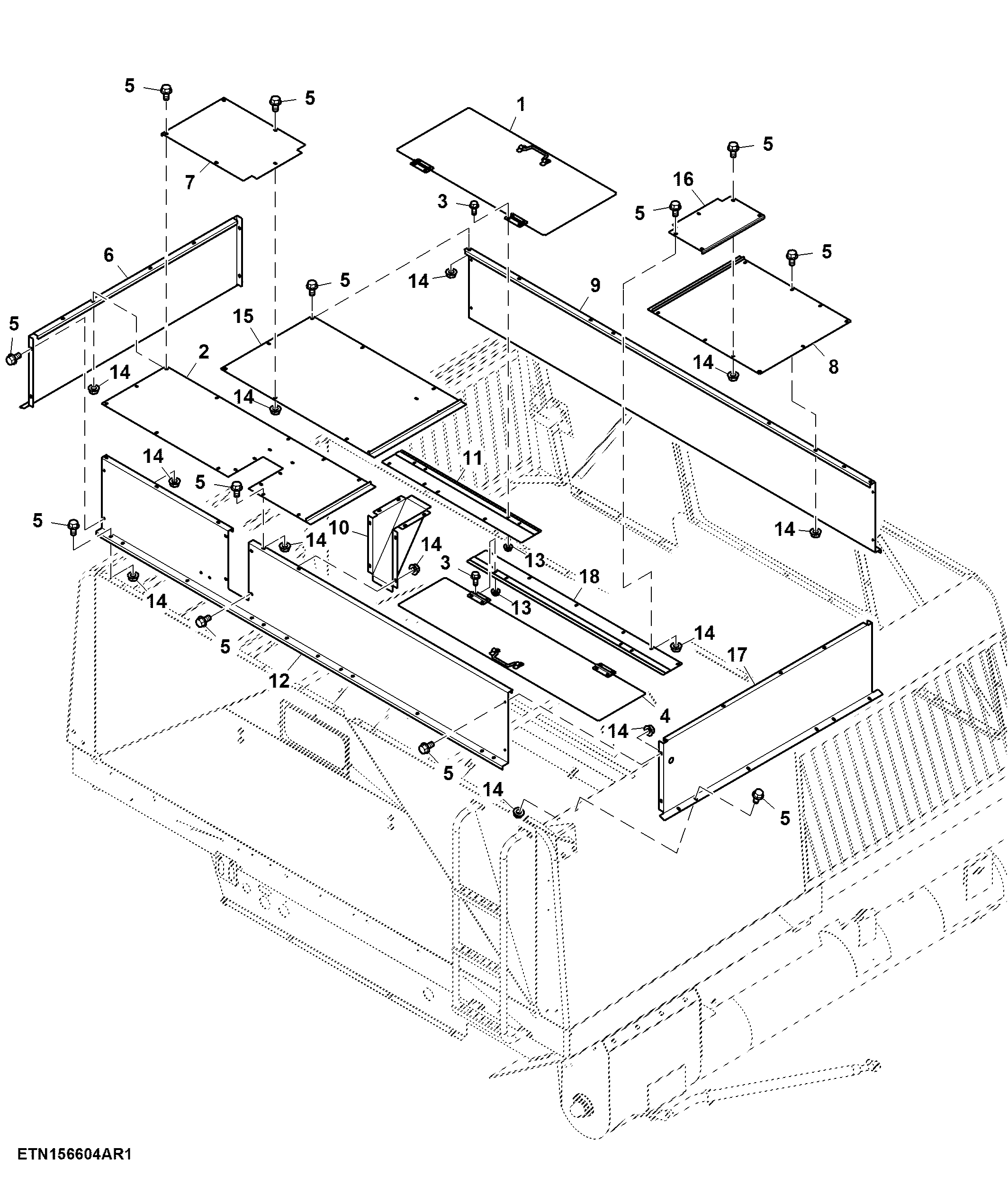 Grain Tank Cover, Higher Grain Tank (020000 - )
