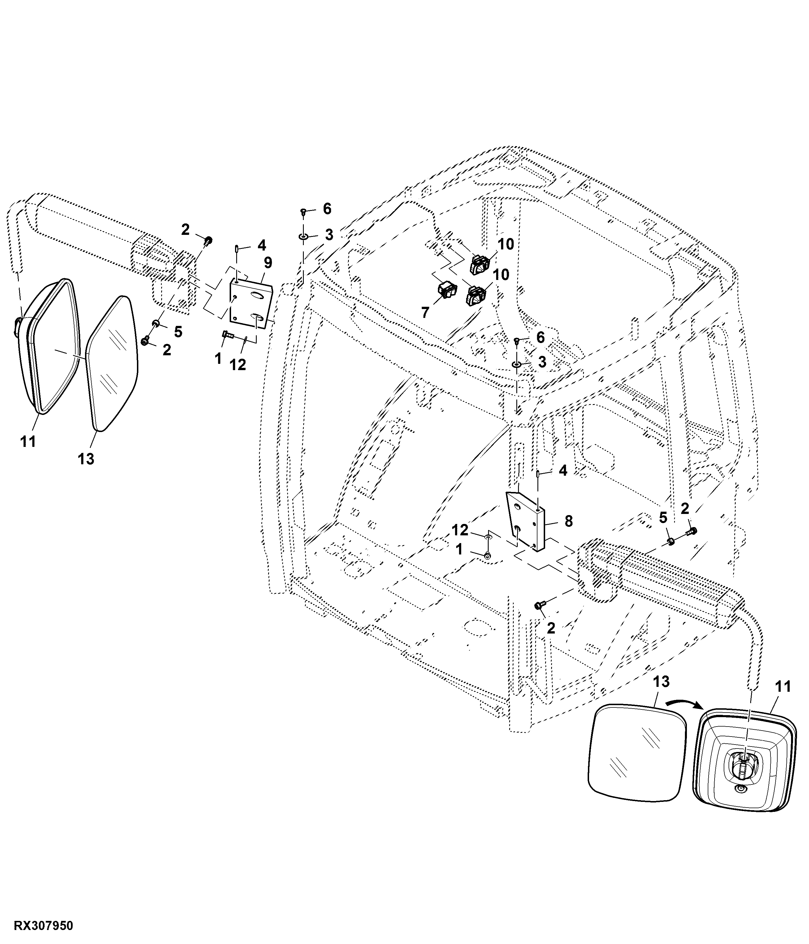 External Mirrors, Electrically Telescoping and Heated Mirror Heads