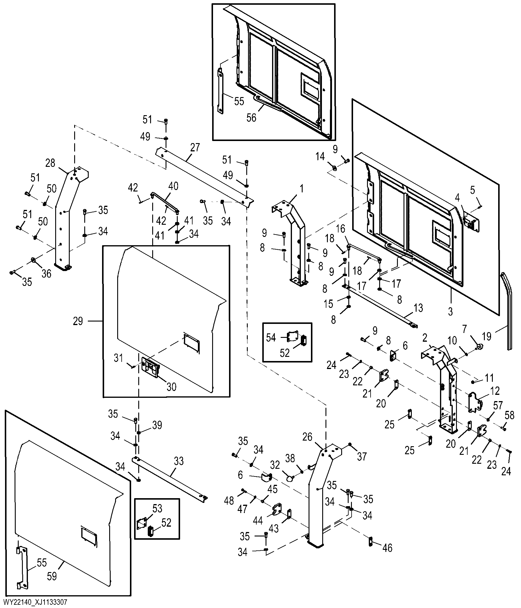 Cooling Package and Hydraulic Pump Compartment Doors ( - 400245)