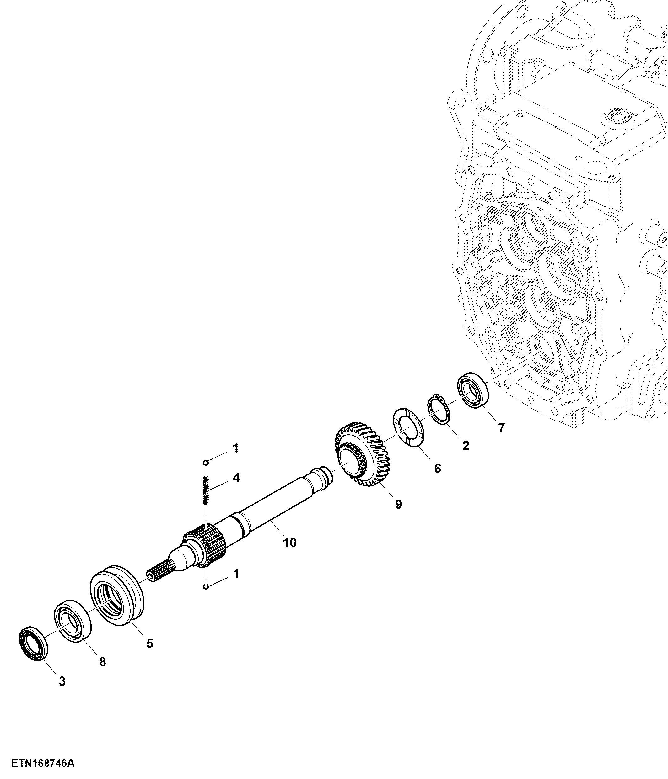 Drive Shaft Assembly, MFWD Driven (000366 - )