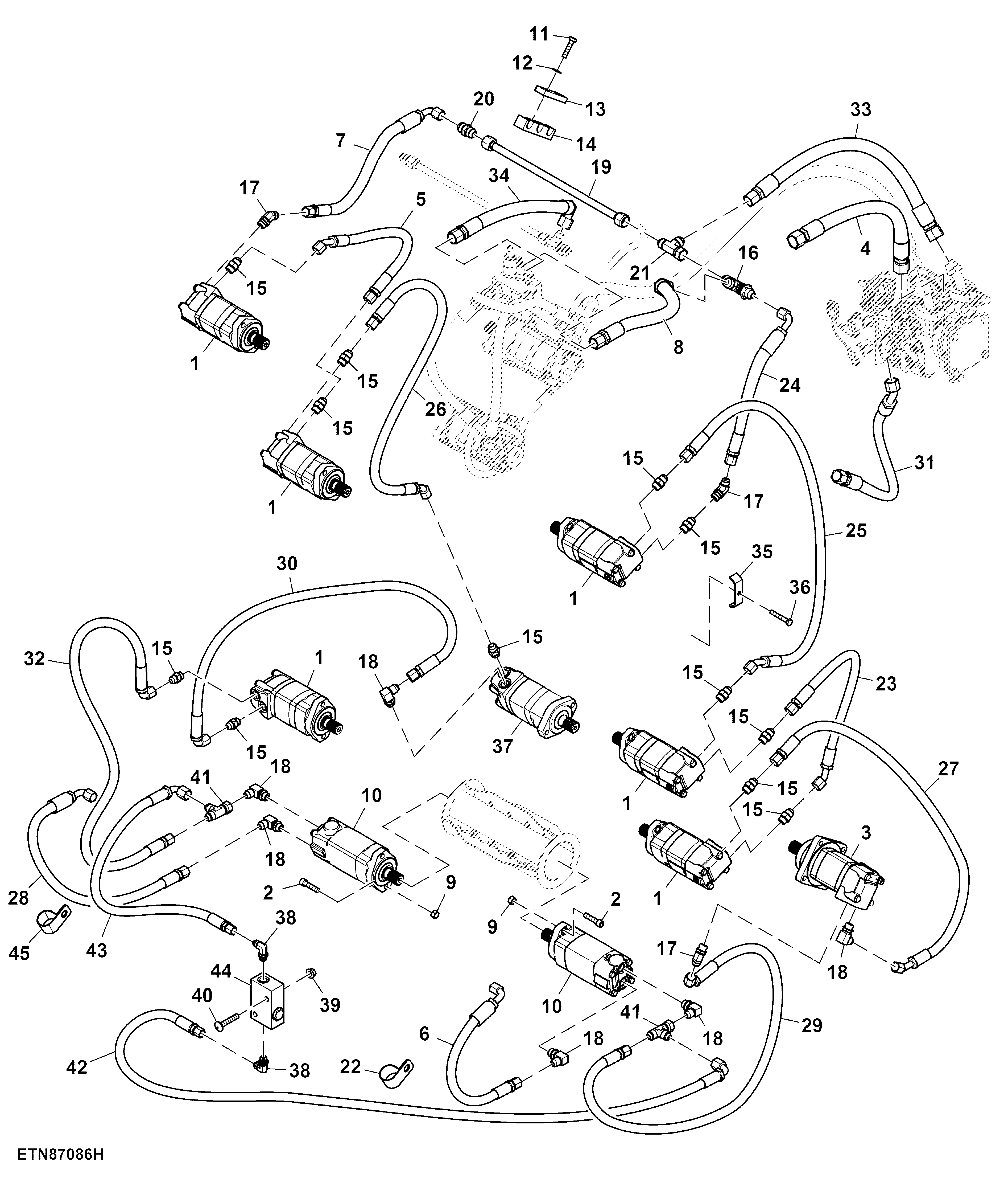 Buttlifter and Feed Roller Motors and Lines