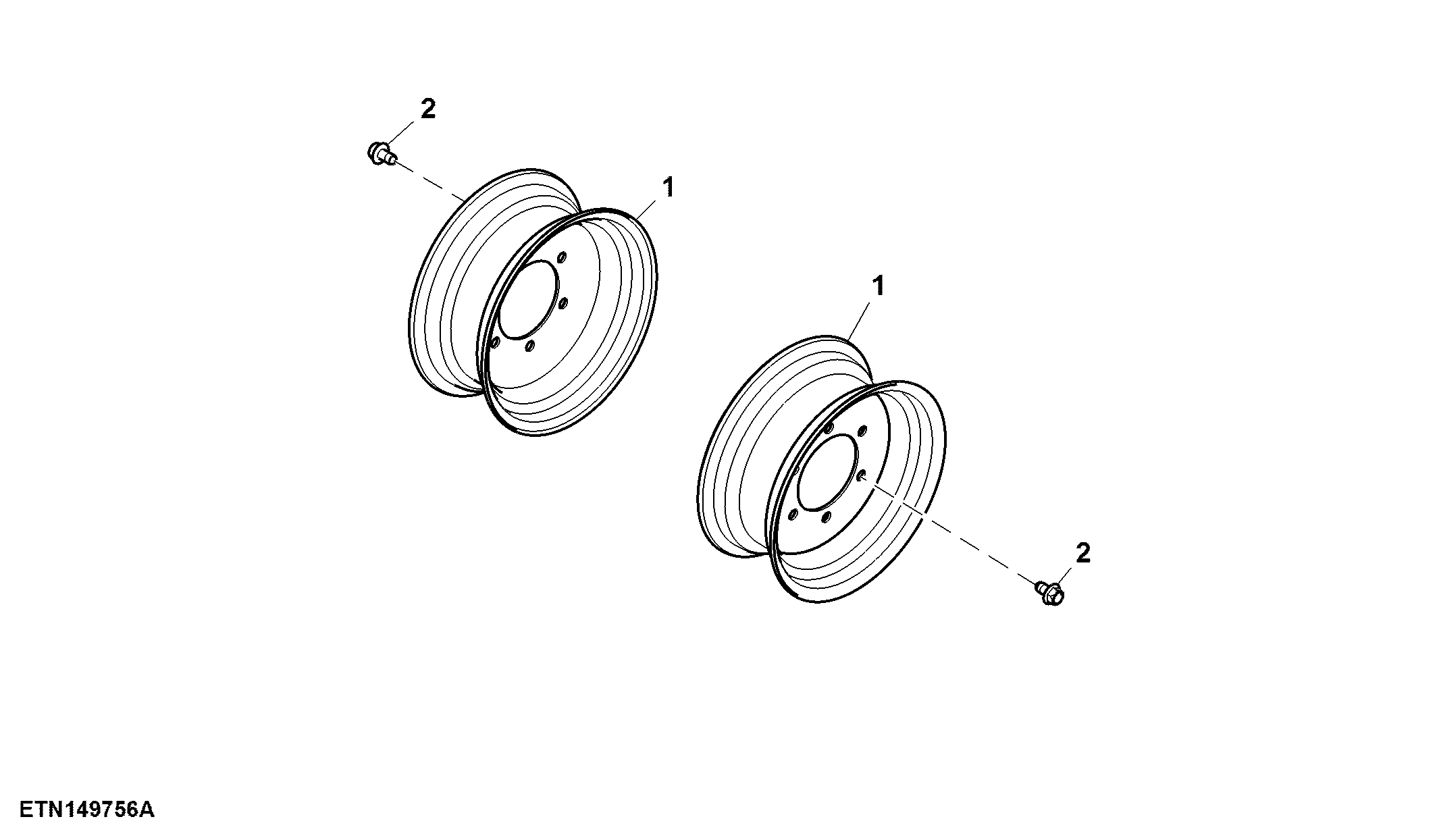 Front Wheels, W5 X D12, Standard