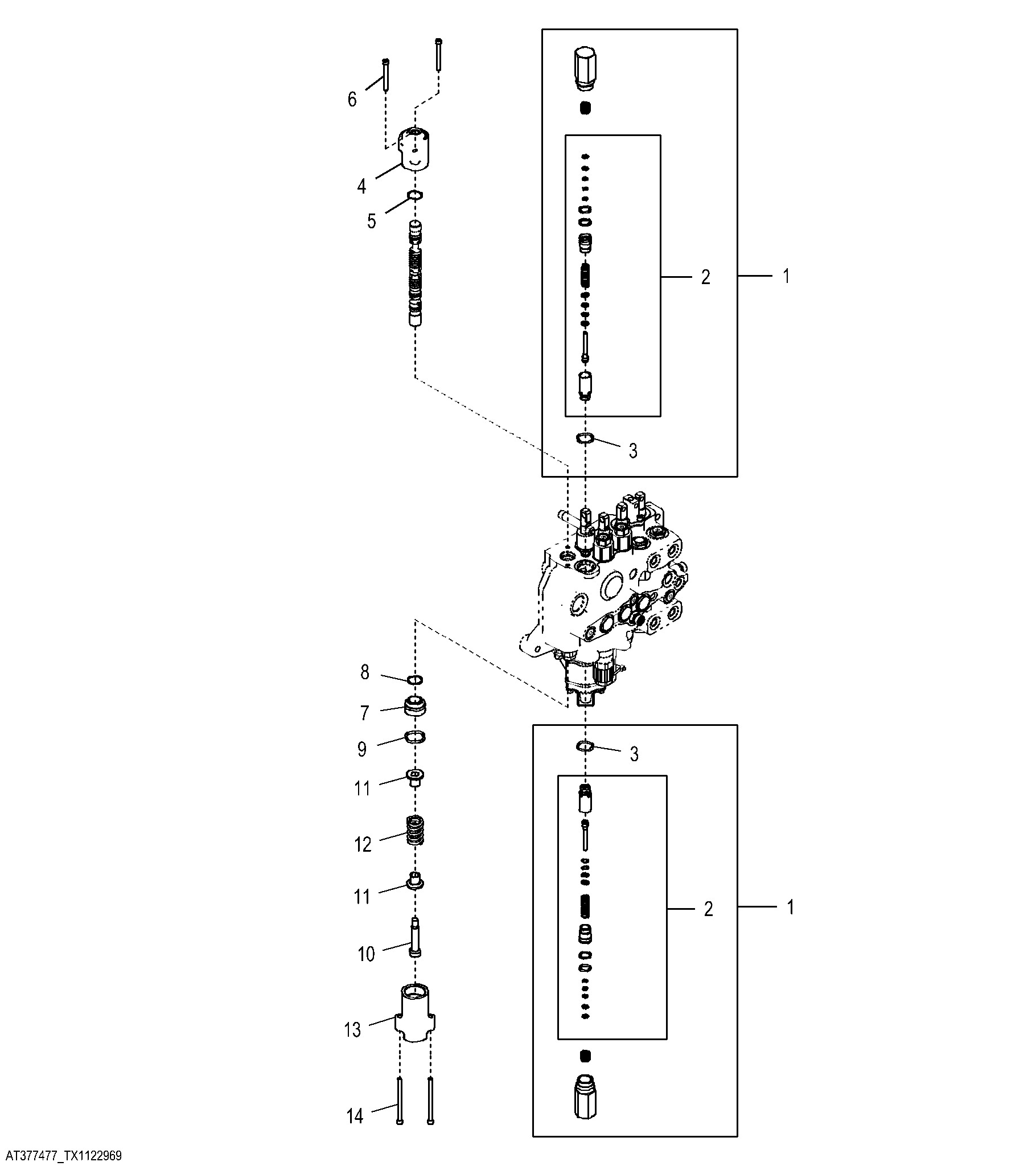 Auxiliary Electrohydraulic Valve Circuit, Loader Valve