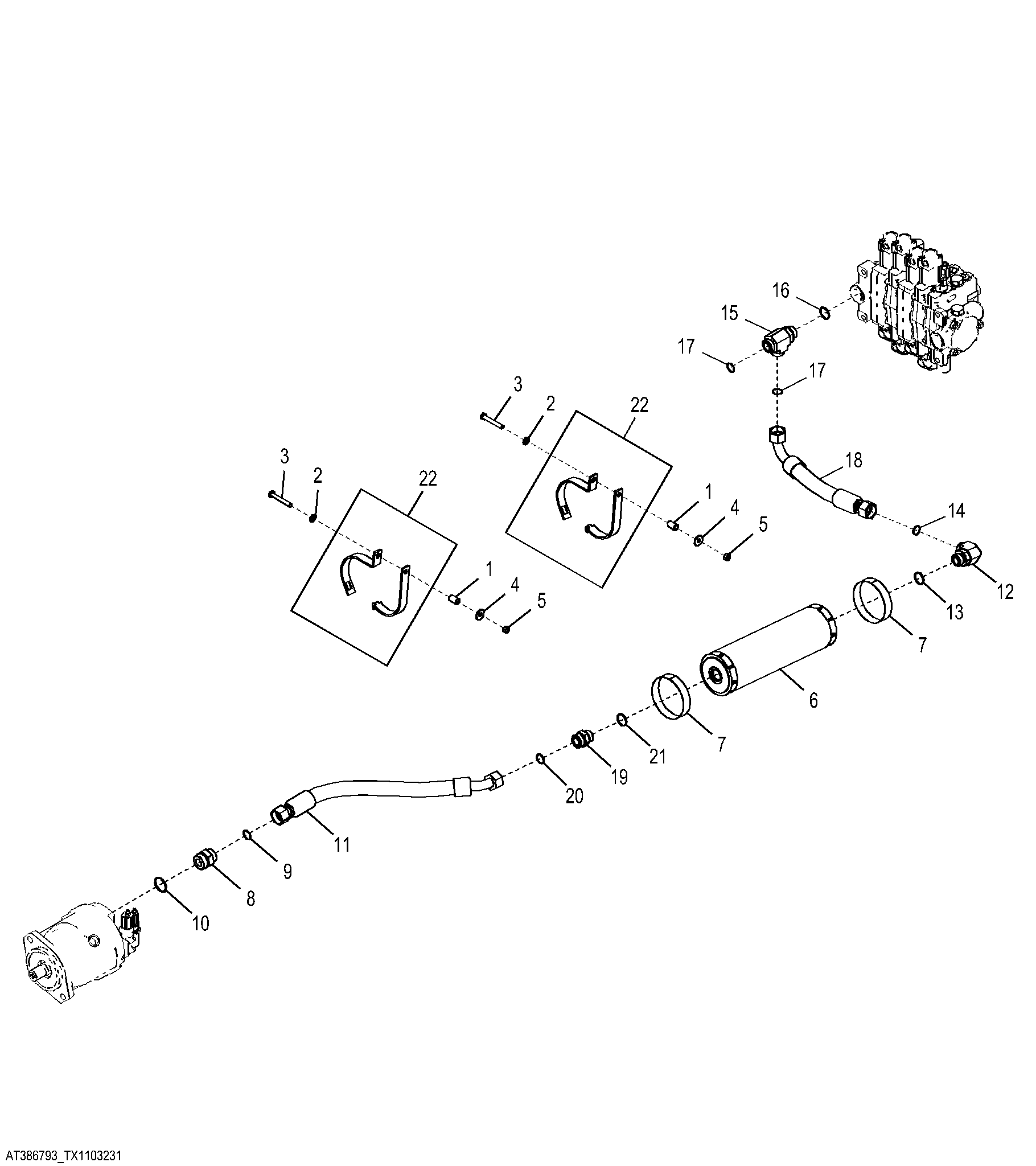 Attenuator Hydraulics with Cab, 4 and 5-Function Backhoe Valve