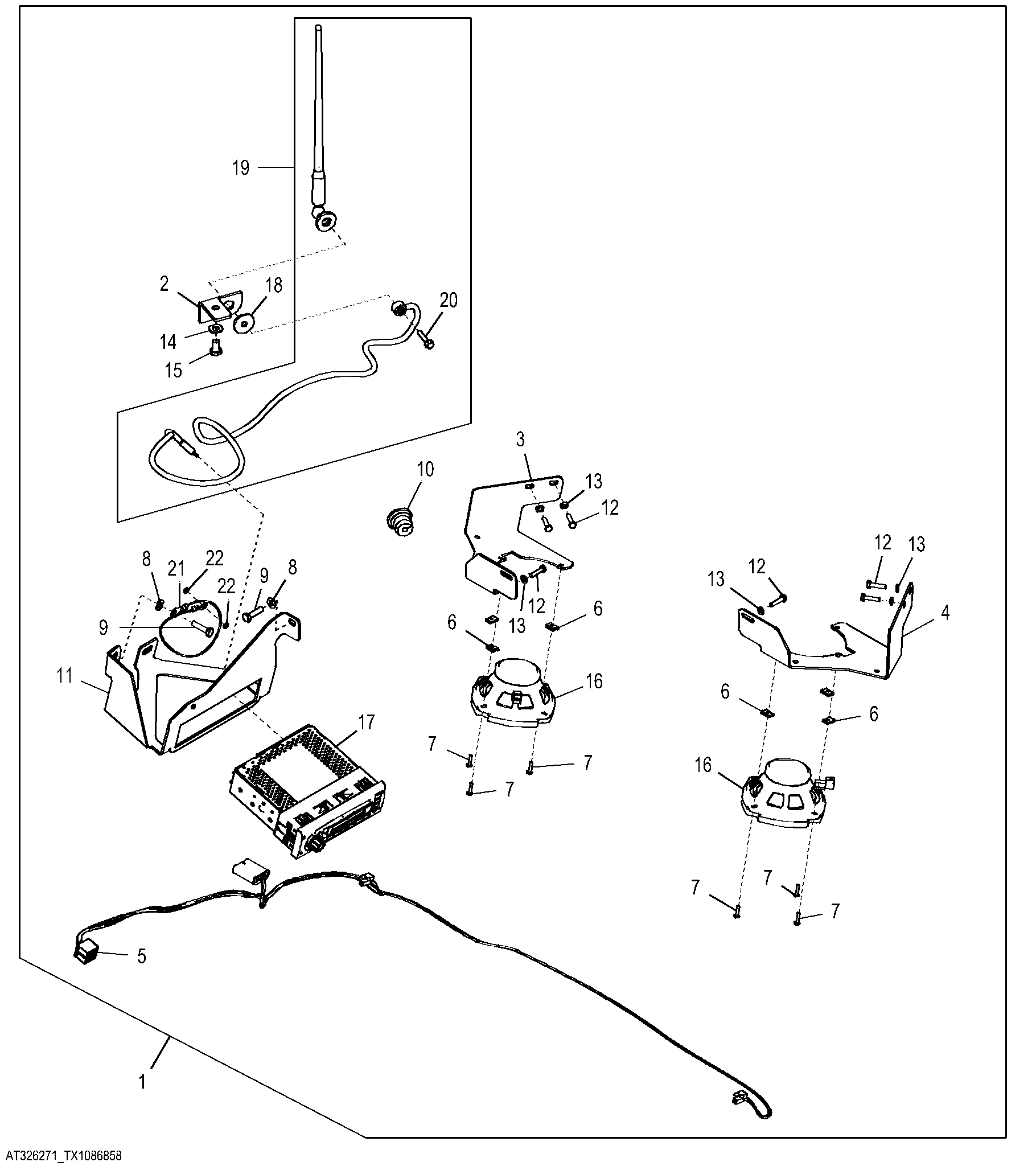 AM, FM, and CD Radio with Weather Band - Kit