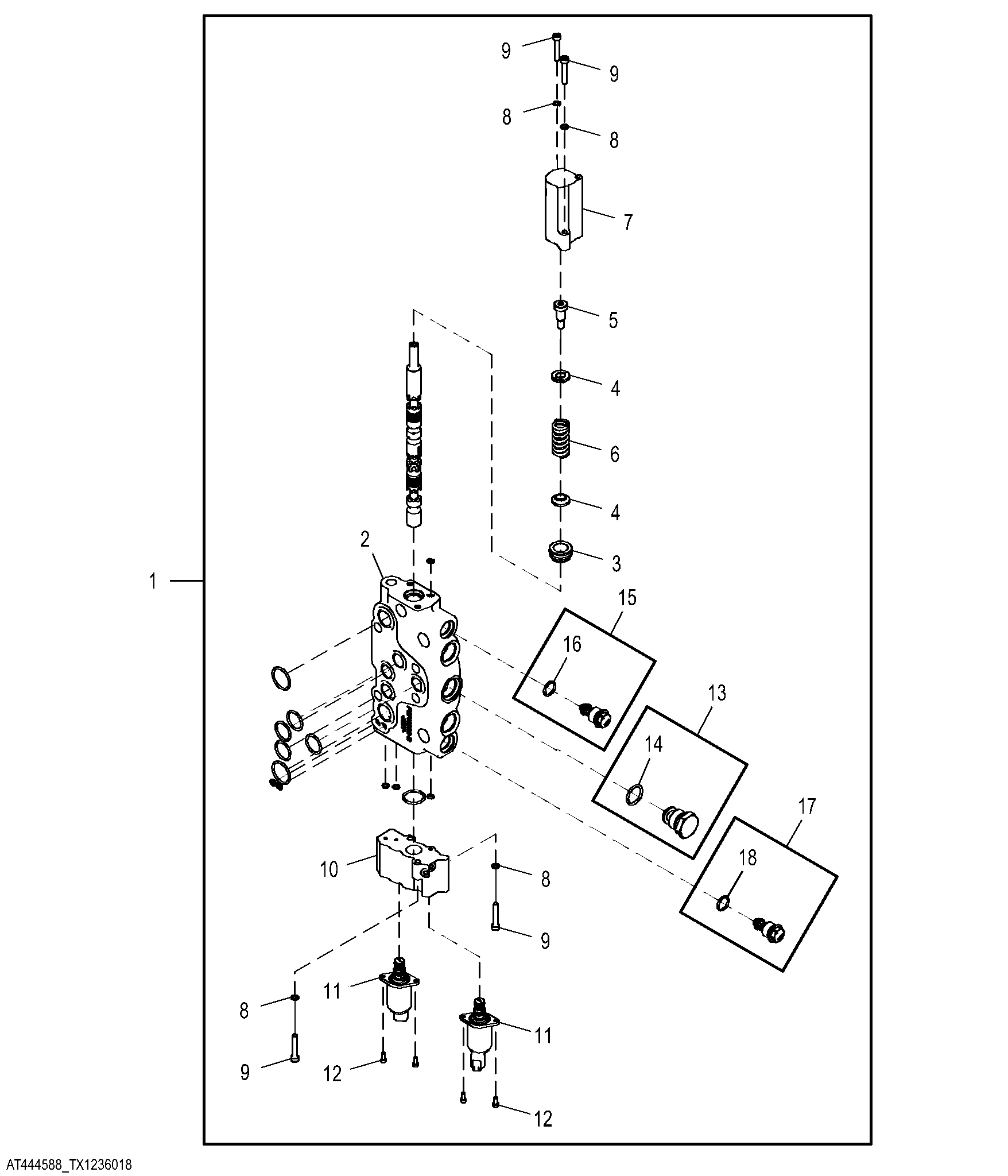 Control Valve, Lift Section, Outside Dozer (OSD)