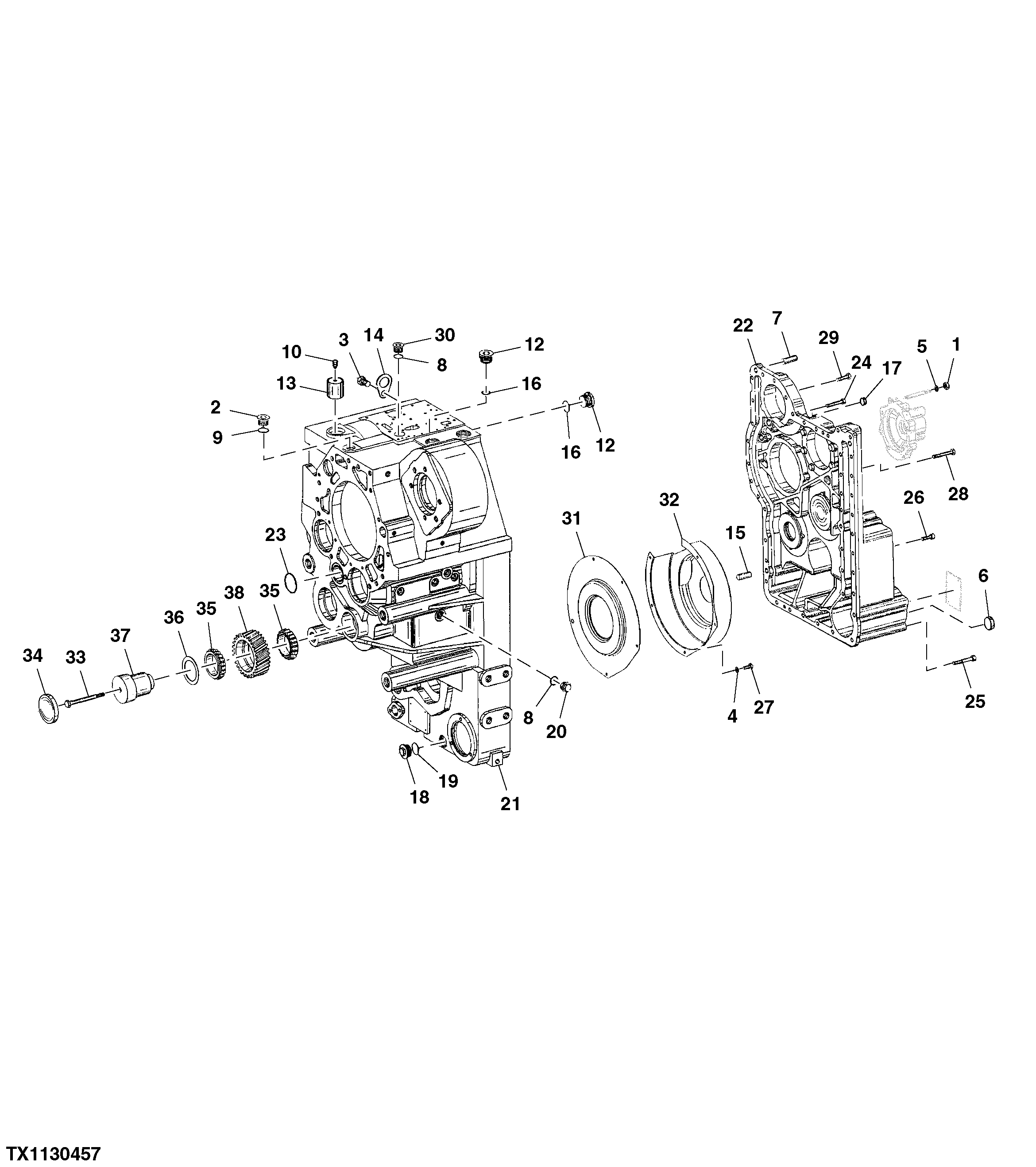 Transmission Housing (without Lock-up Torque Converter)