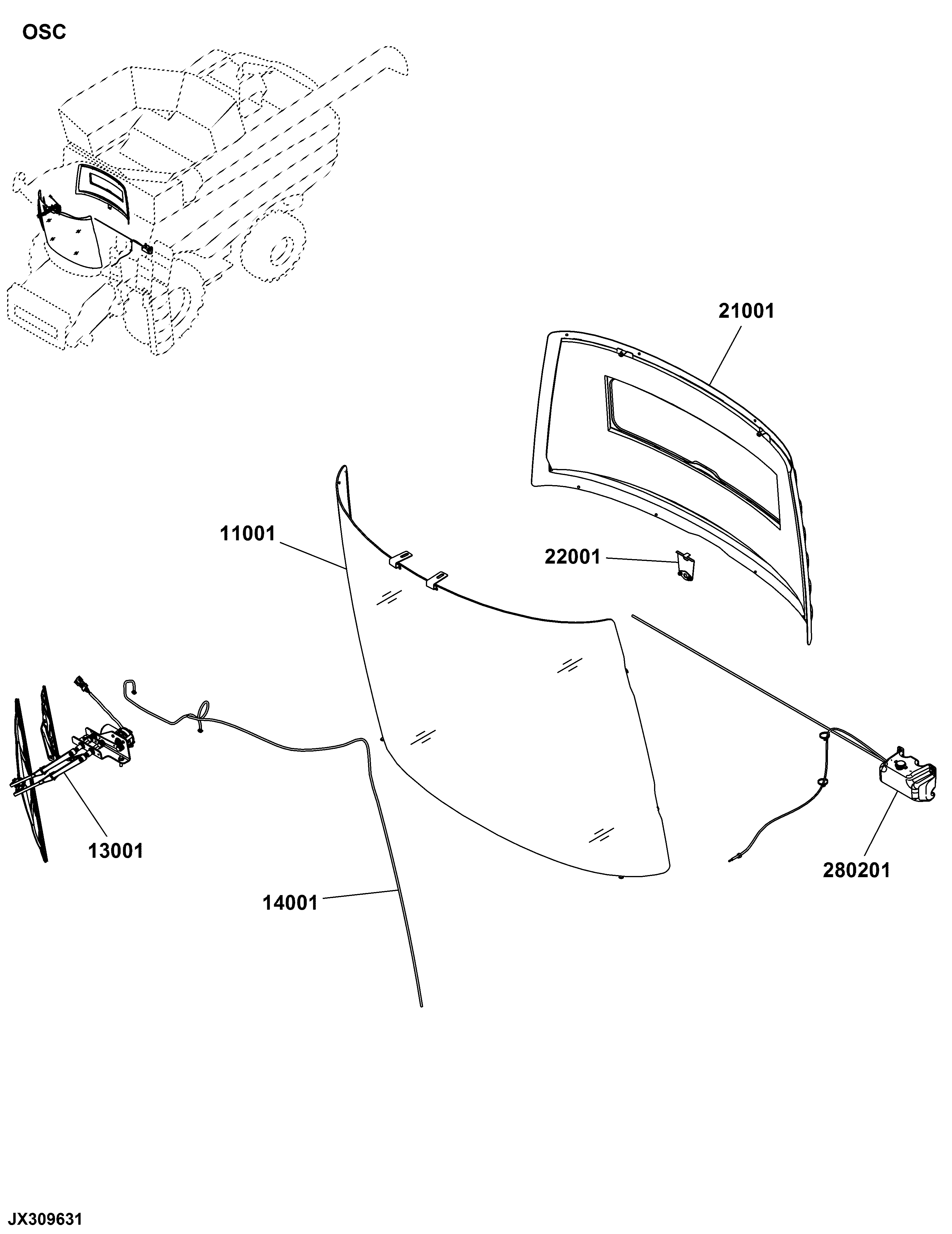 OSC Windshield / Window Related Components